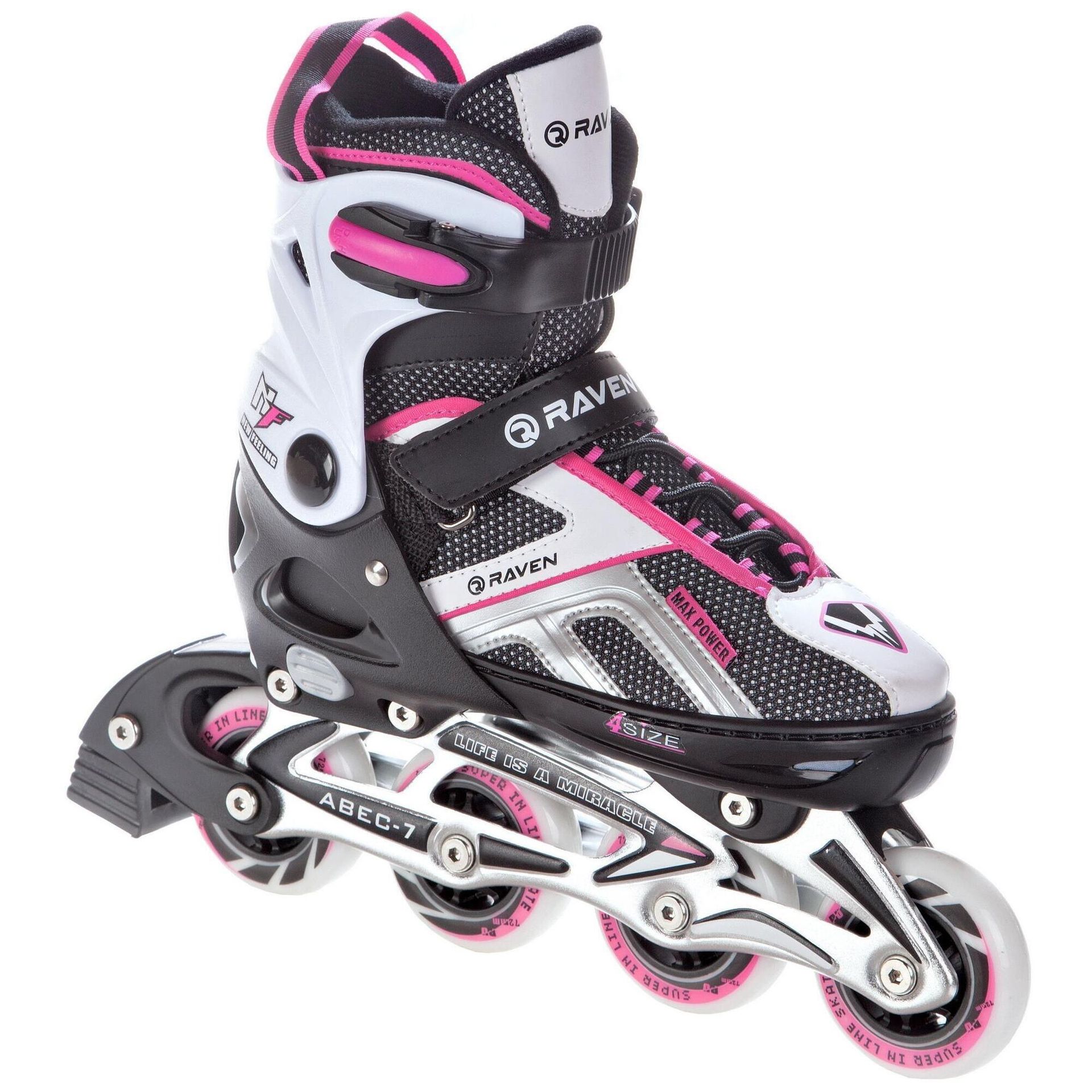 Rolki Regulowane Raven Pulse Black/Pink 40-43
