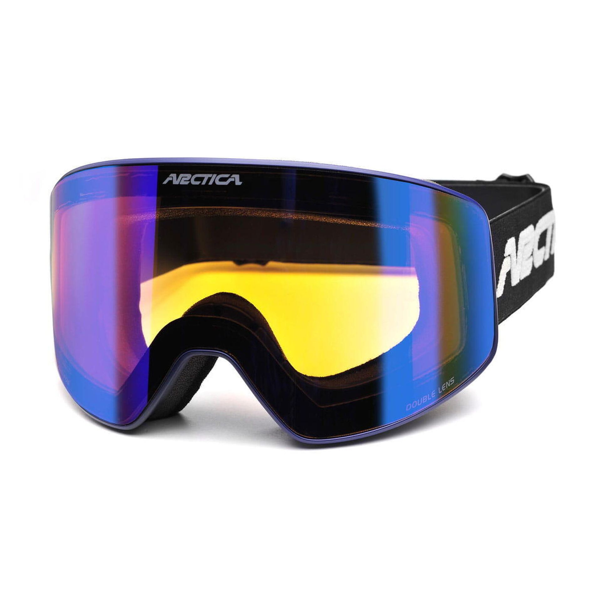 Arctica G-114B Gogle narciarskie, snowboardowe, Bezramkowe, Antifog, Revo G114B