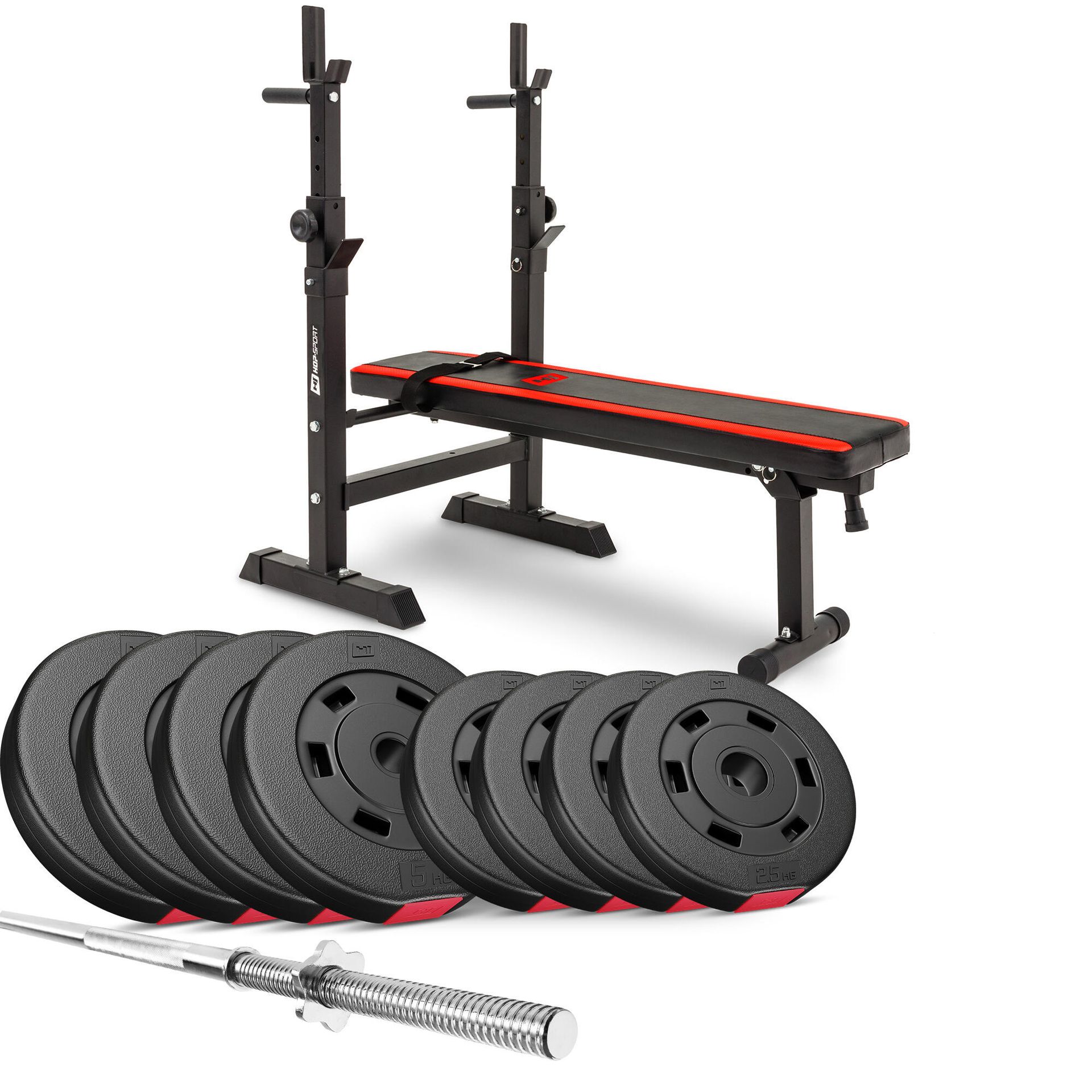 Hop-Sport Zestaw kulturystyczny Premium 39kg z ławką HS-1080 17368