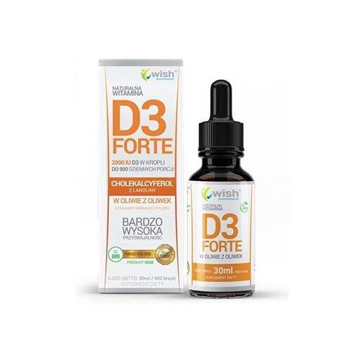 WISH Pharmaceutical WISH Pharmaceutical Vitamin D3 2000IU Forte 30 ml Witamina D3 w płynie