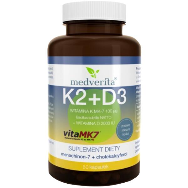 MEDVERITA Witamina K2 + D3 (60 kapsułek) Medverita