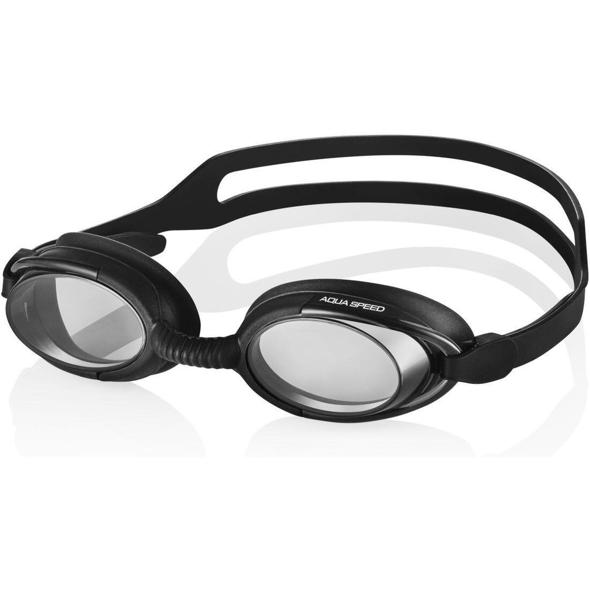 Aqua Speed AquaSpeed, Okulary pływackie, Malibu, czarne z ciemnymi szkłami