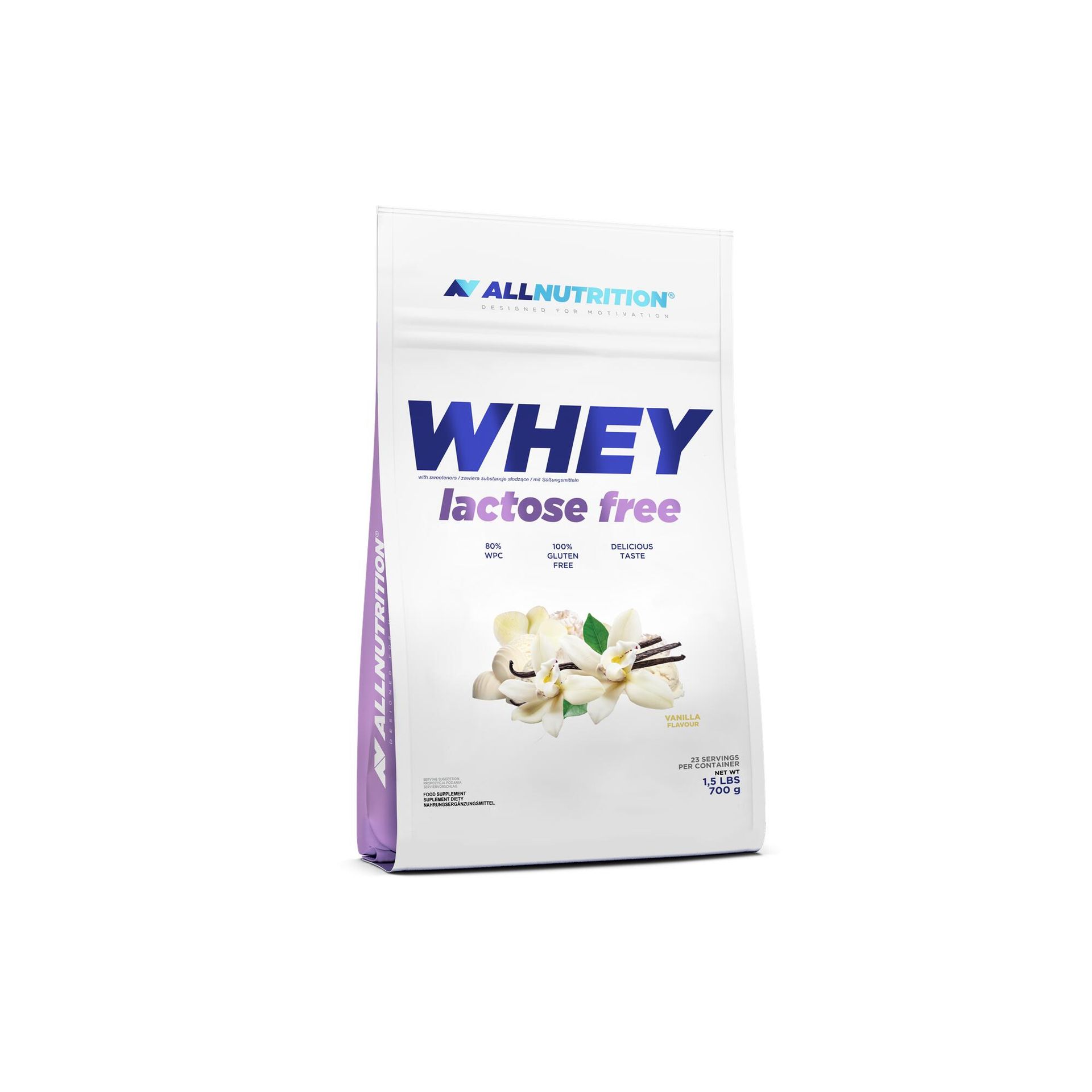 Allnutrition Whey Lactose Free Proteine 700g Wanilia