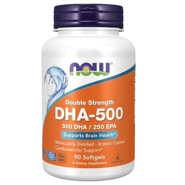 NOW DHA-500 (500dha/250epa) - 90 softgel DHA500/90/KAP/