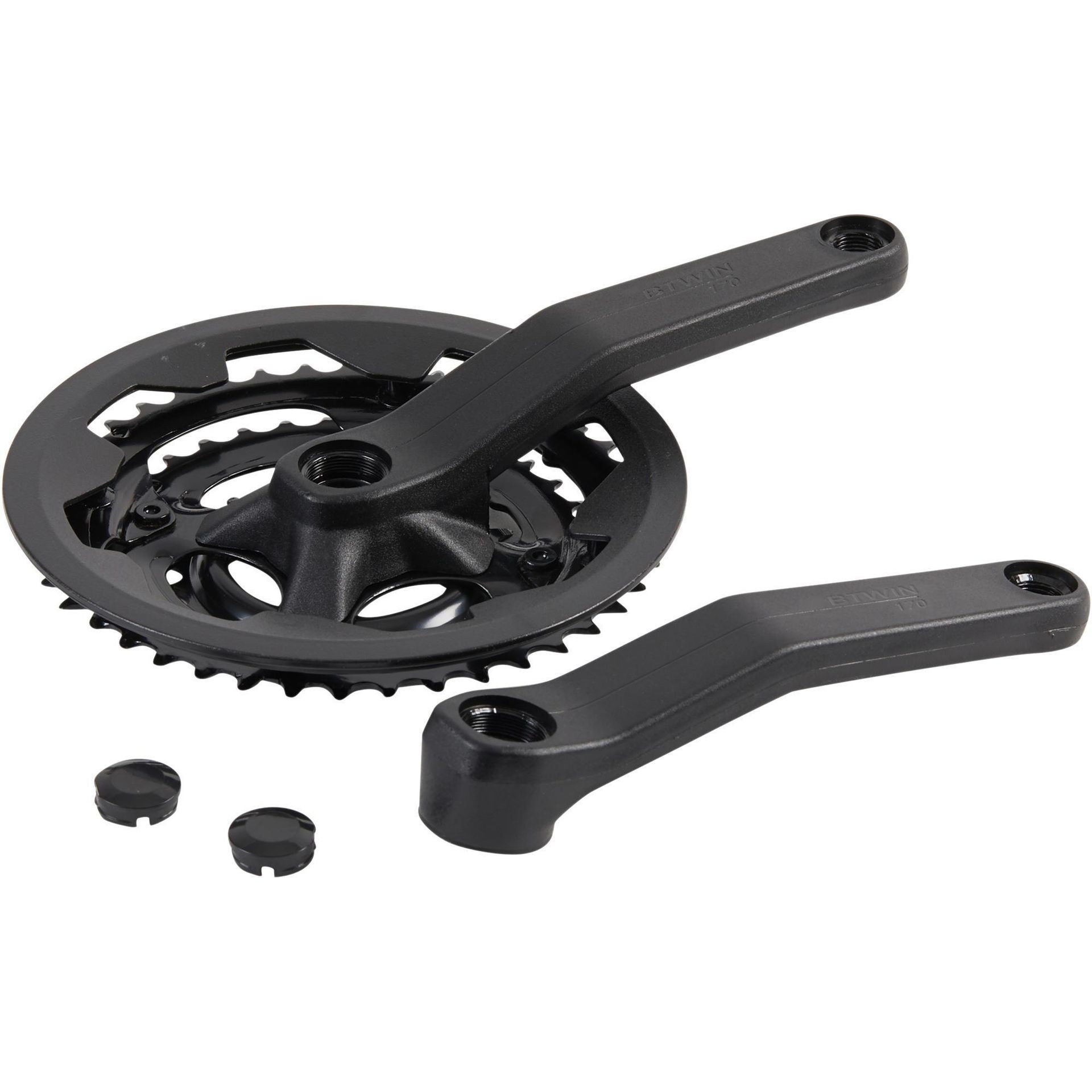 ROCKRIDER Mechanizm korbowy MTB trzyblatowy 8-rzędowy oś kwadrat 42/34/24 170 mm Unisex