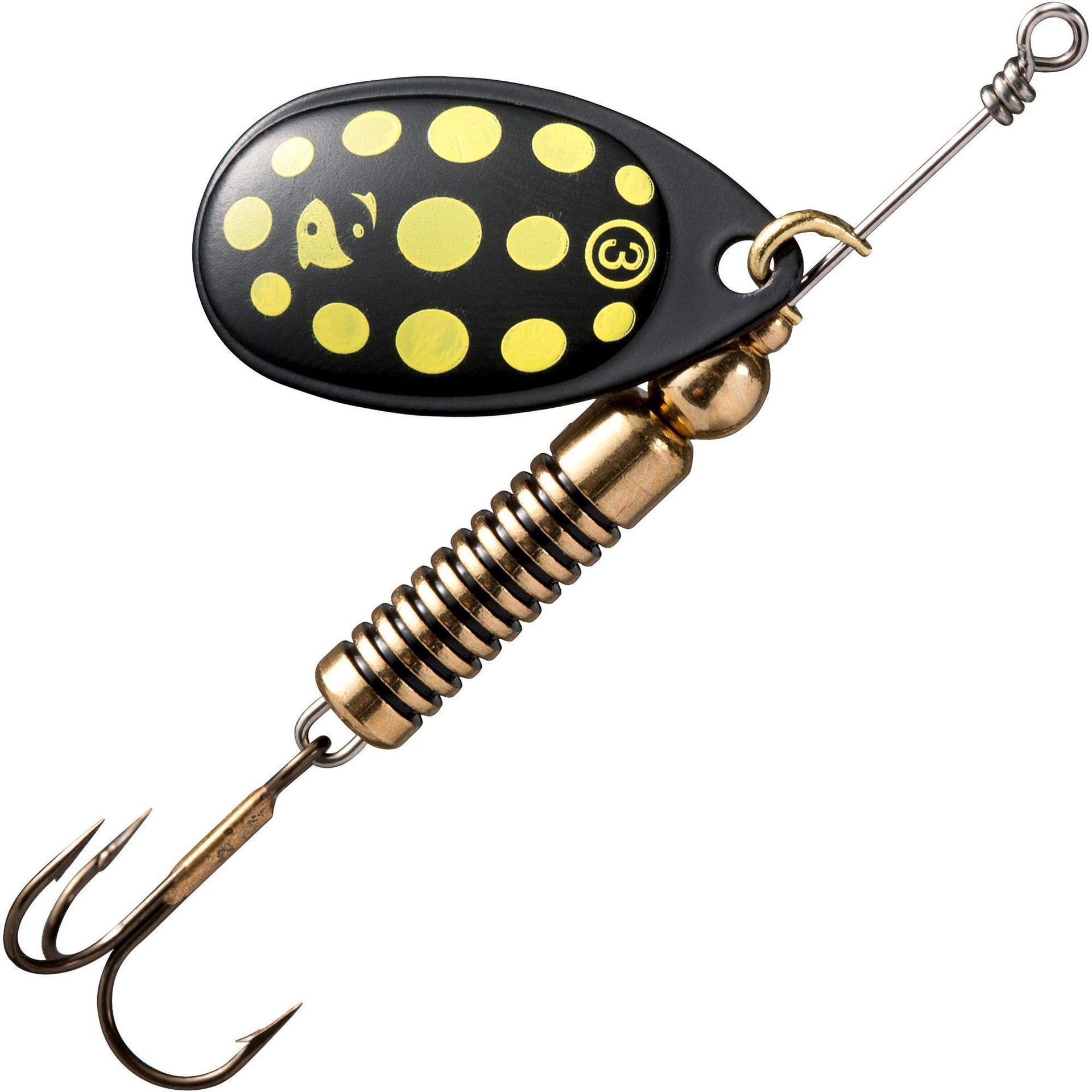 CAPERLAN Błystka WETA + nr 3 czarna w żółte kropki Unisex