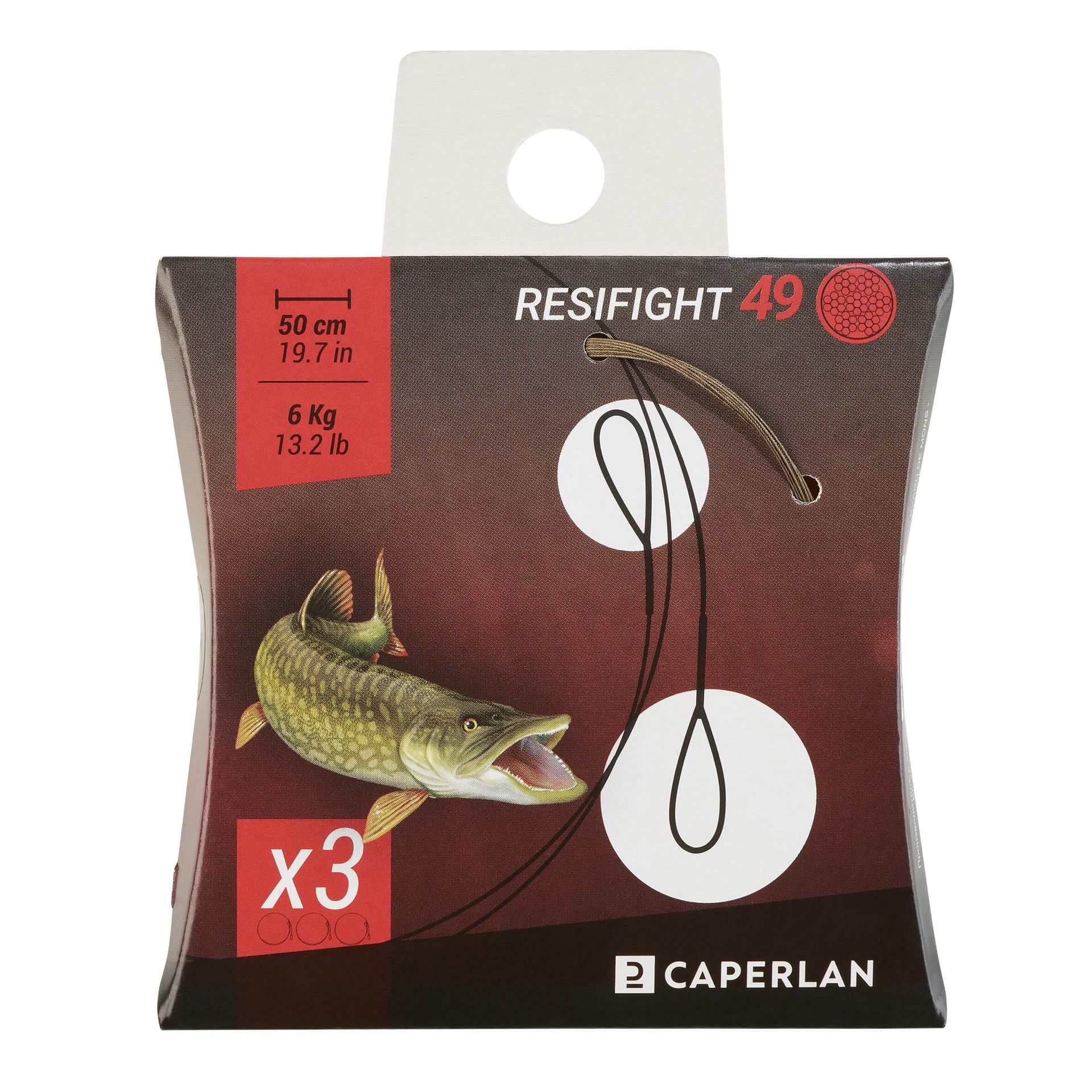 CAPERLAN Przypon na drapieżniki Resifight 49 2 pętle 6 kg Unisex