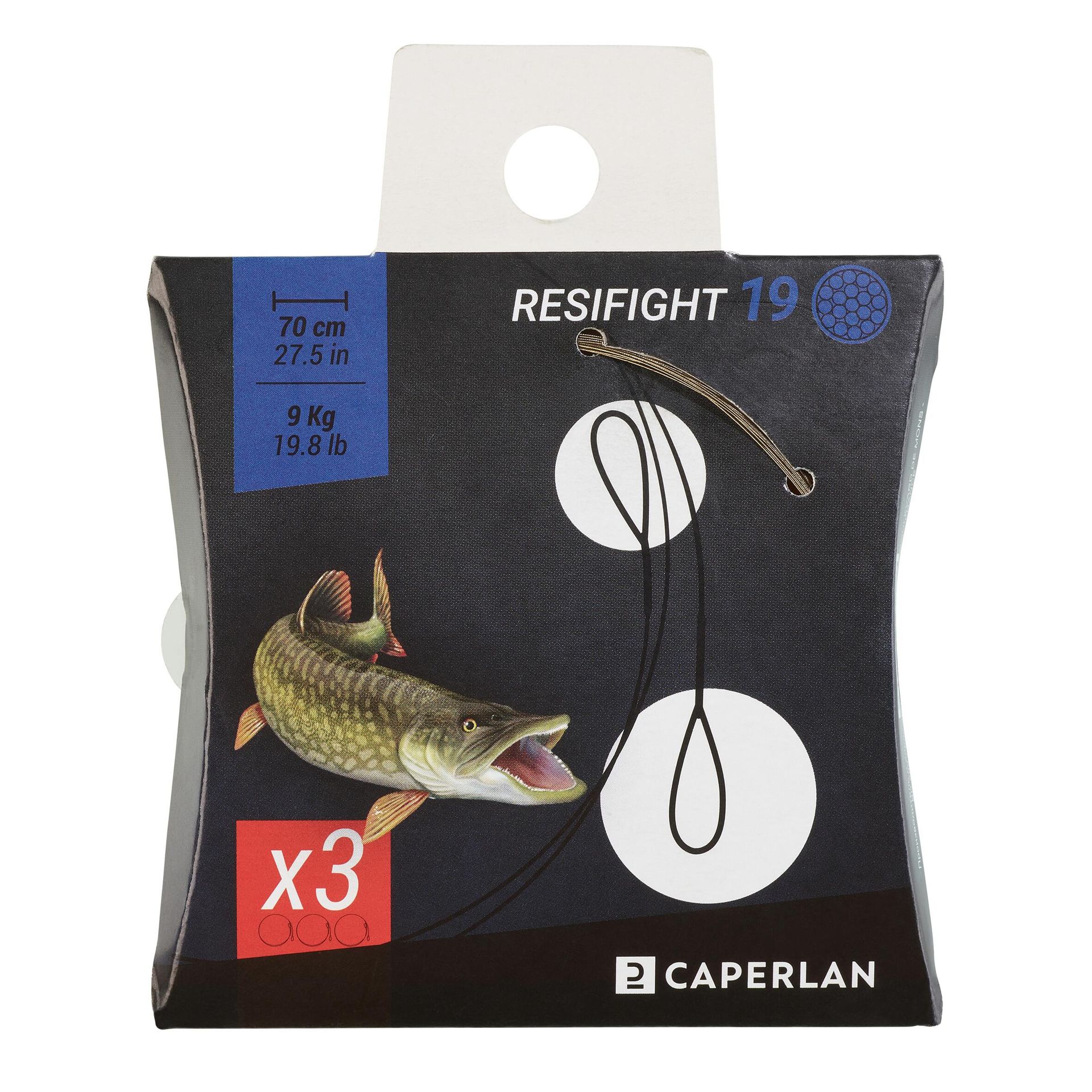 CAPERLAN Przypon na drapieżniki Resifight 19 2 pętle 9 kg Unisex
