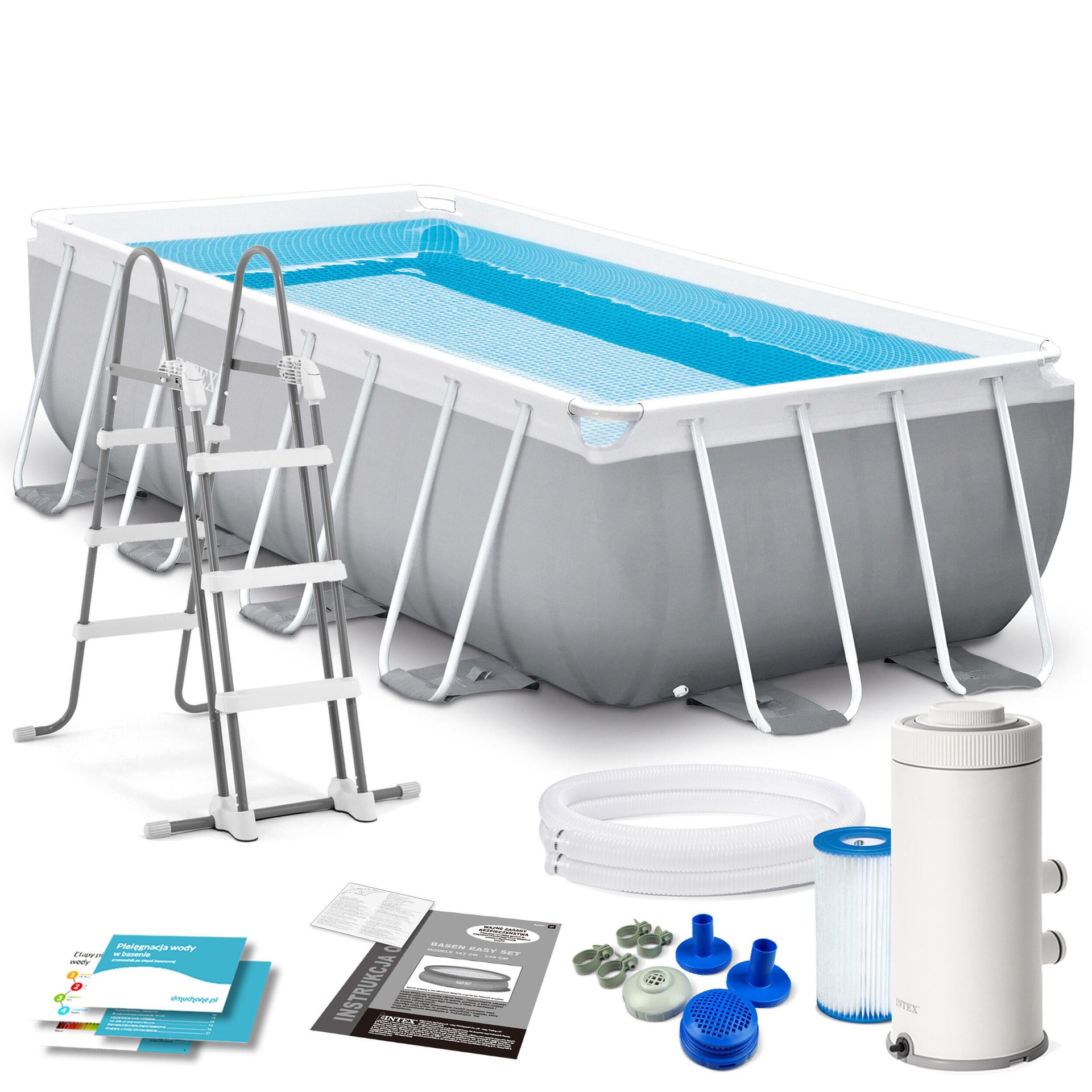 Intex Basen stelażowy Prism prostokatny 400 x 200 x 100 cm - zestaw 26788