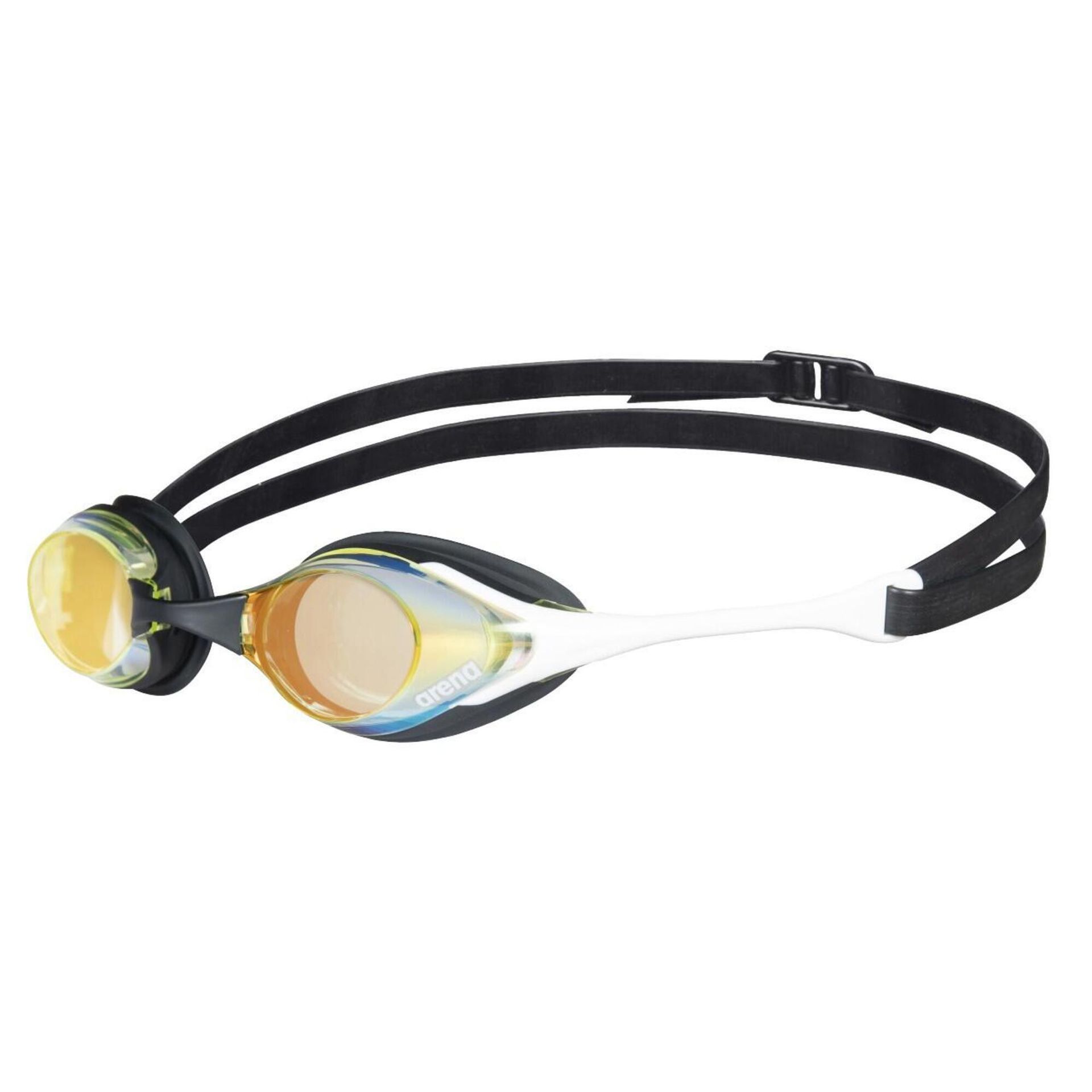Arena Cobra Swipe Mirror Goggles, yellow copper/white 2021 Okulary do pływania 4196-310-0