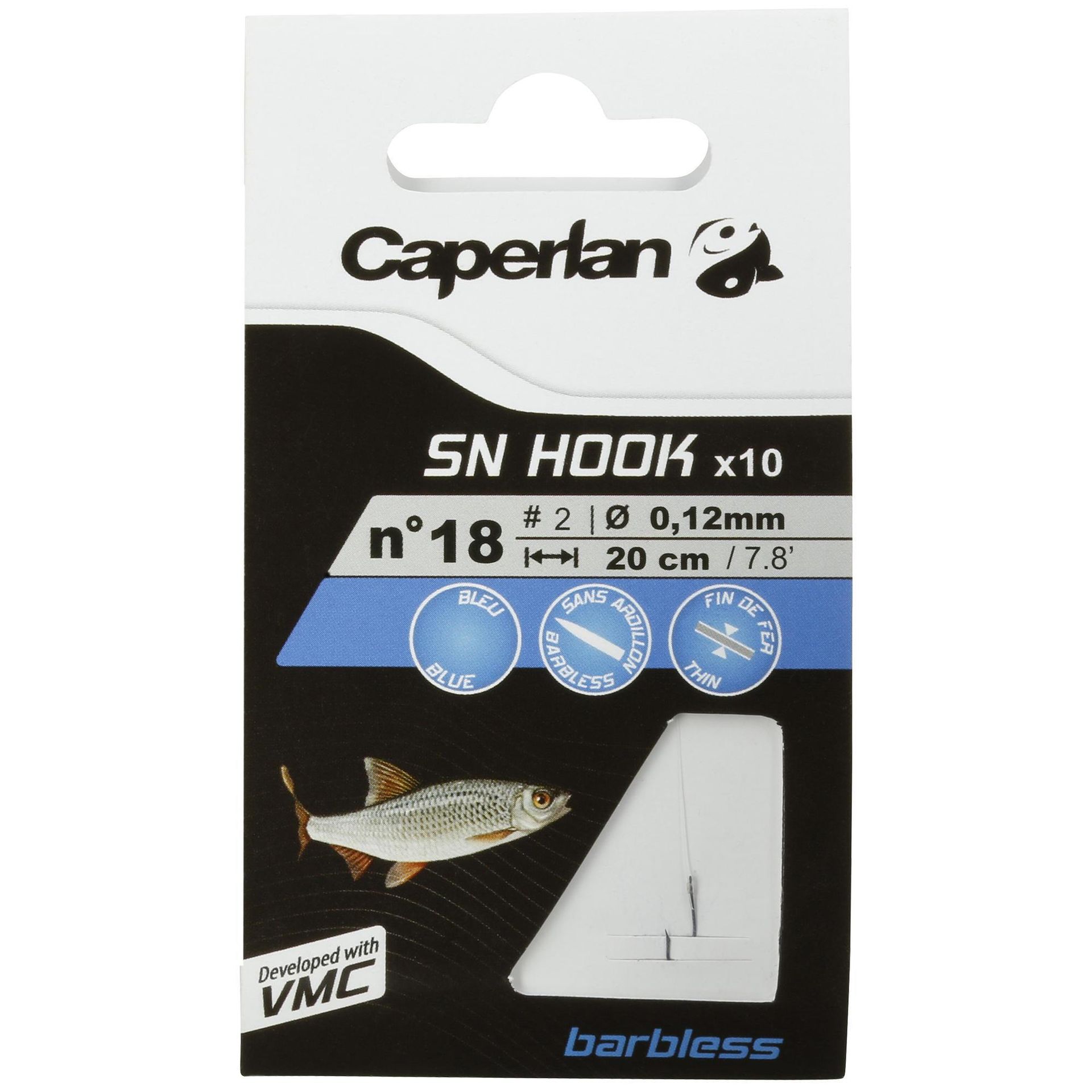 CAPERLAN Haczyki barbless z przyponem Unisex