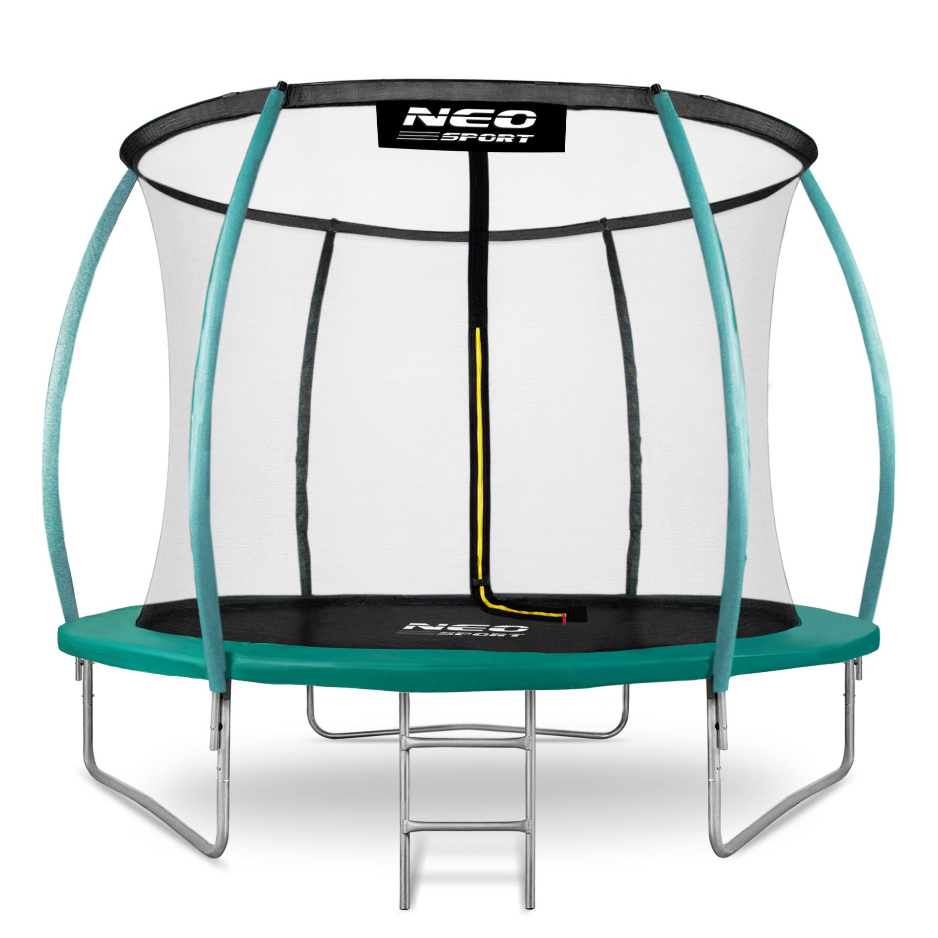 Neo-sport Trampolina ogrodowa 8ft/252cm z siatką, profilowanymi słupkami i drabinką