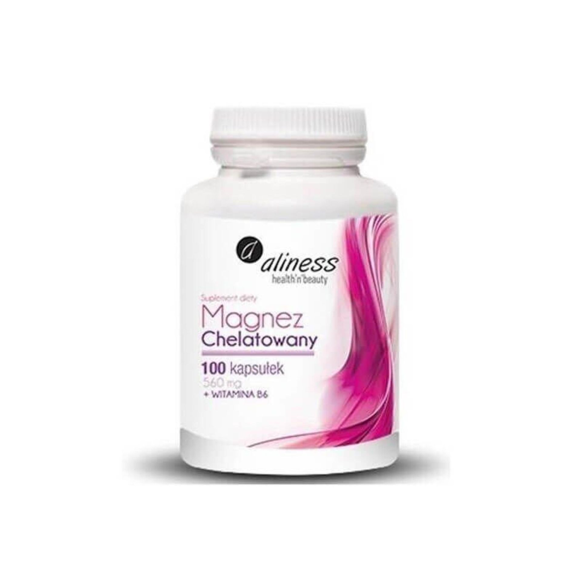Medicaline Chelato Magnez 560 mg + Wit. B6 100 kap (1495)