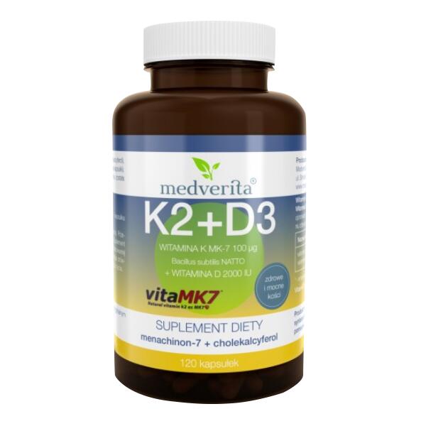 MEDVERITA Witamina K2 + D3 (120 kapsułek) Medverita
