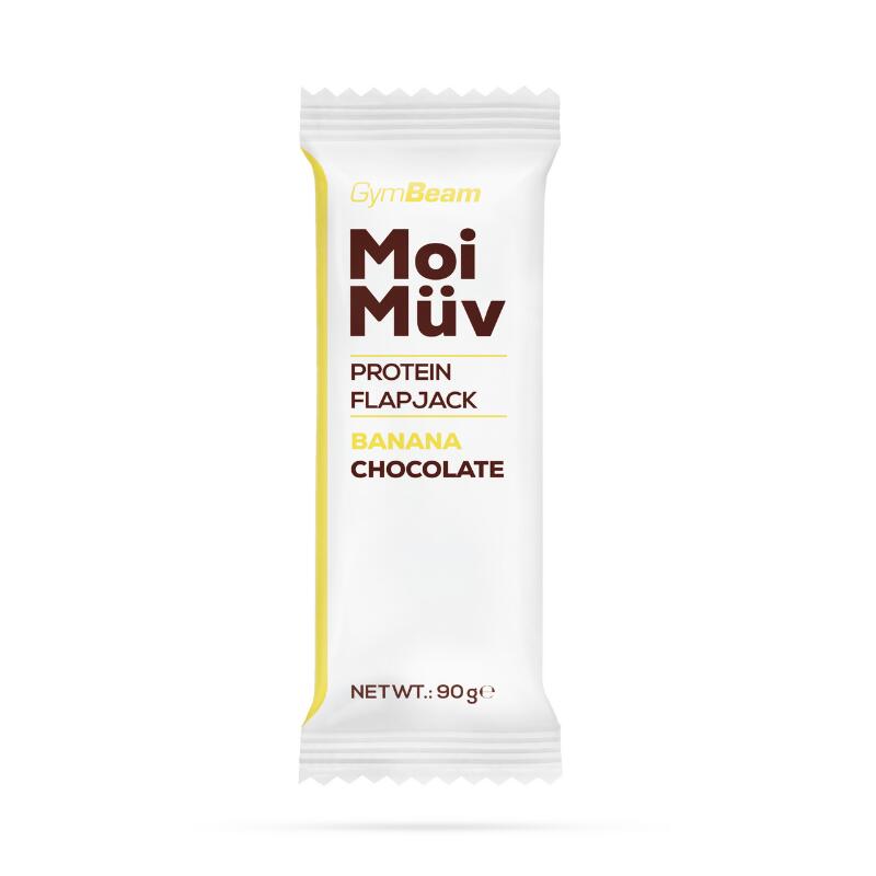 GymBeam GymBeam Baton białkowy MoiMüv Flapjack 90 g banán čokoláda