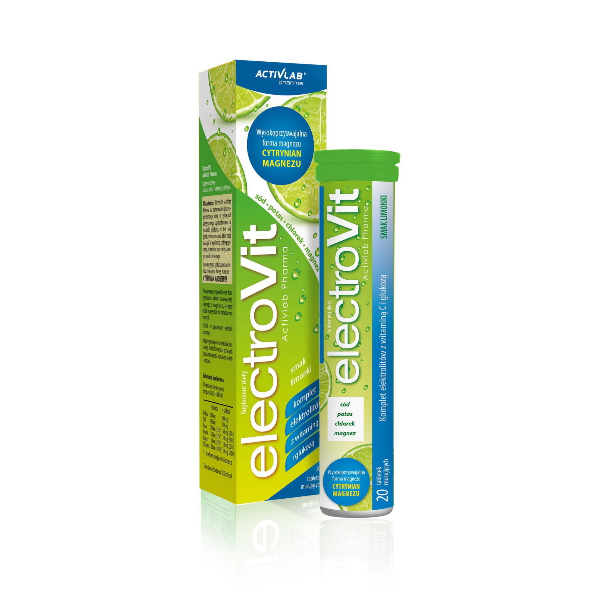 Activlab Pharma ElectroVit smak limonka 20 tabletek musujących 4615561