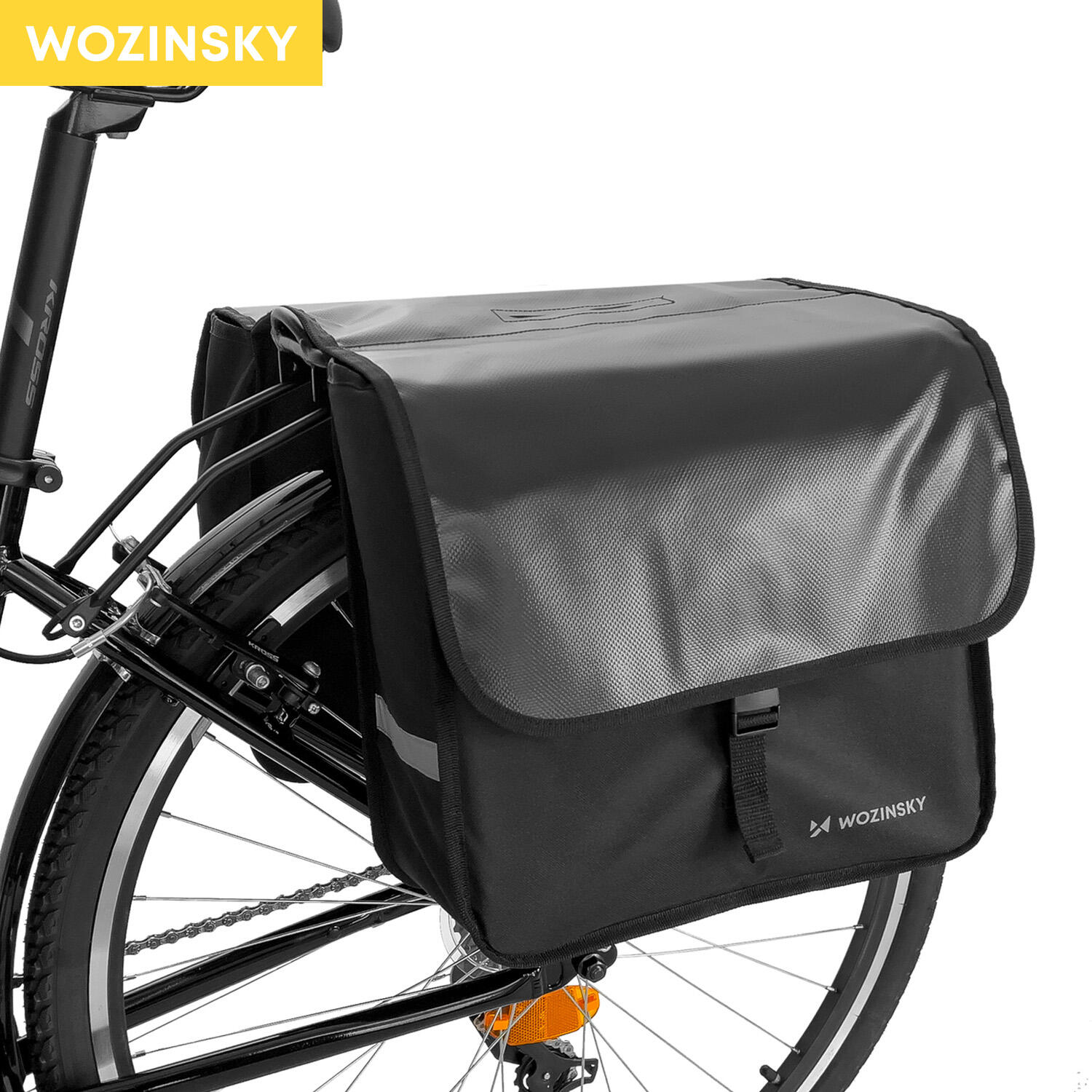 Wozinsky Wozinsky torba rowerowa sakwa na bagażnik 28l czarna (WBB34BK) WBB34BK