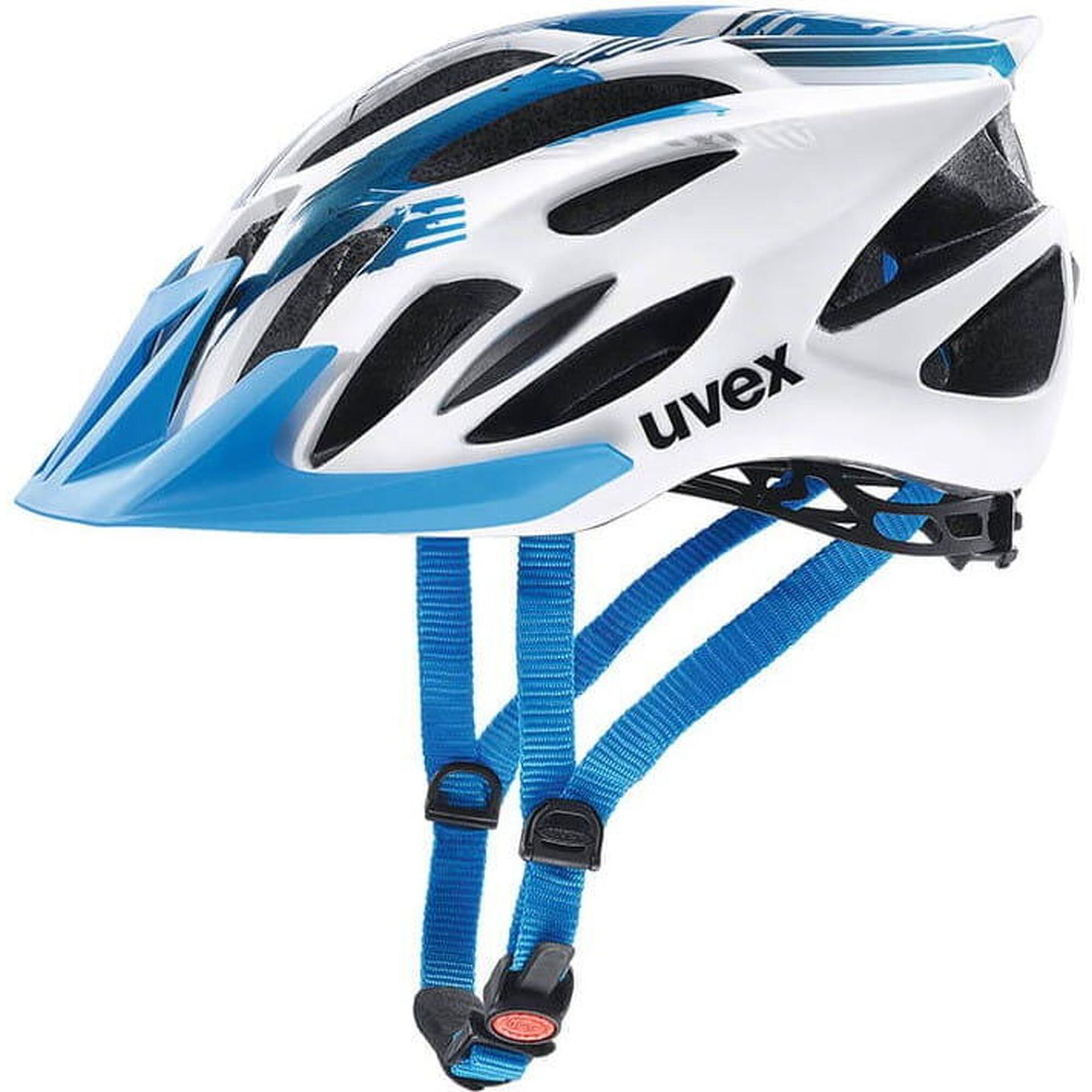 UVEX Flash kask rowerowy (rozmiar: 52 57 cm, 01 White/Blue) 4109660115