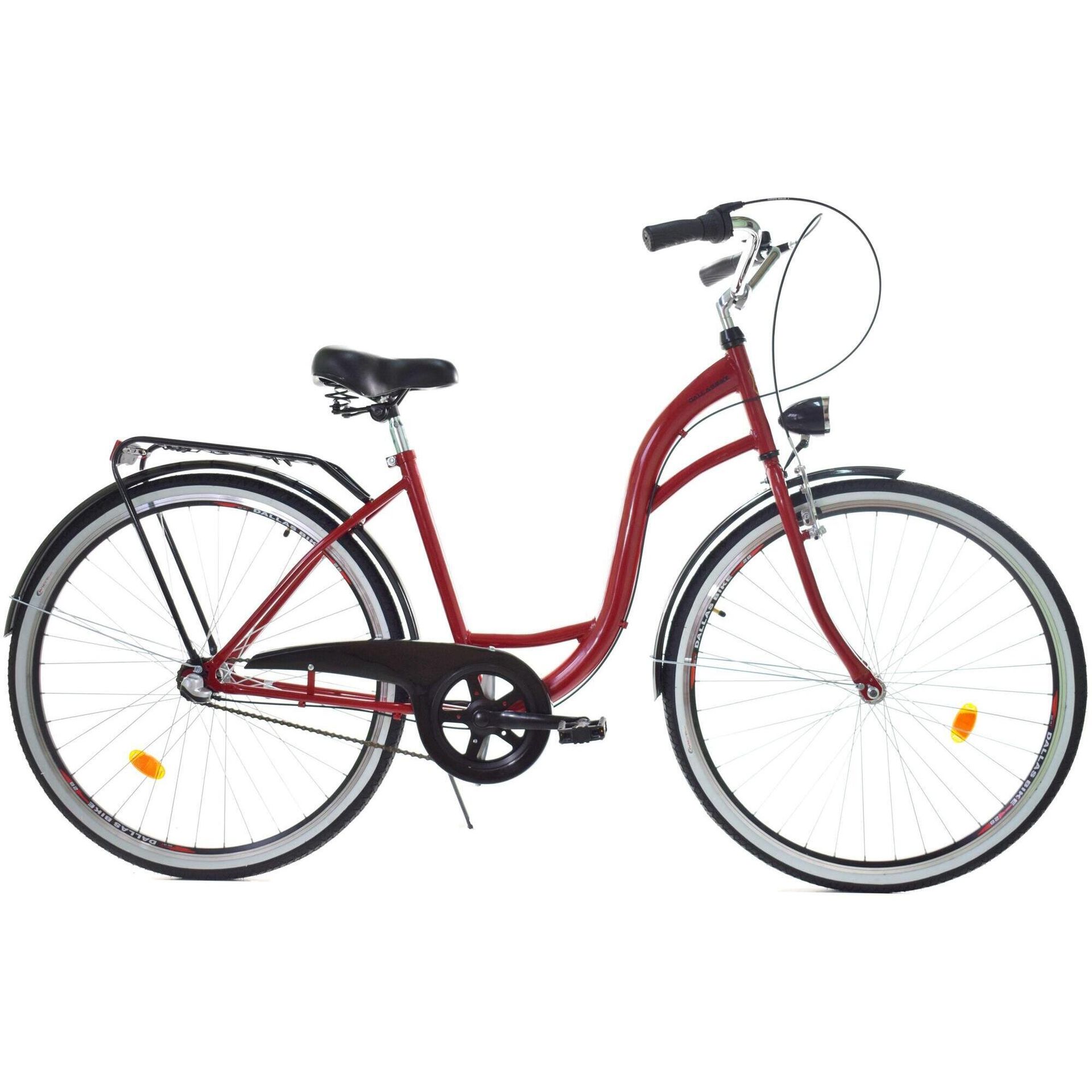 Dallas Bike City 3spd 28 cali Czerwono-czarny