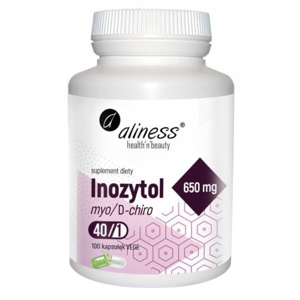 Aliness Inozytol myo/D-chiro, 40/1, 650 mg 100 kapsułek 8C94-4980A