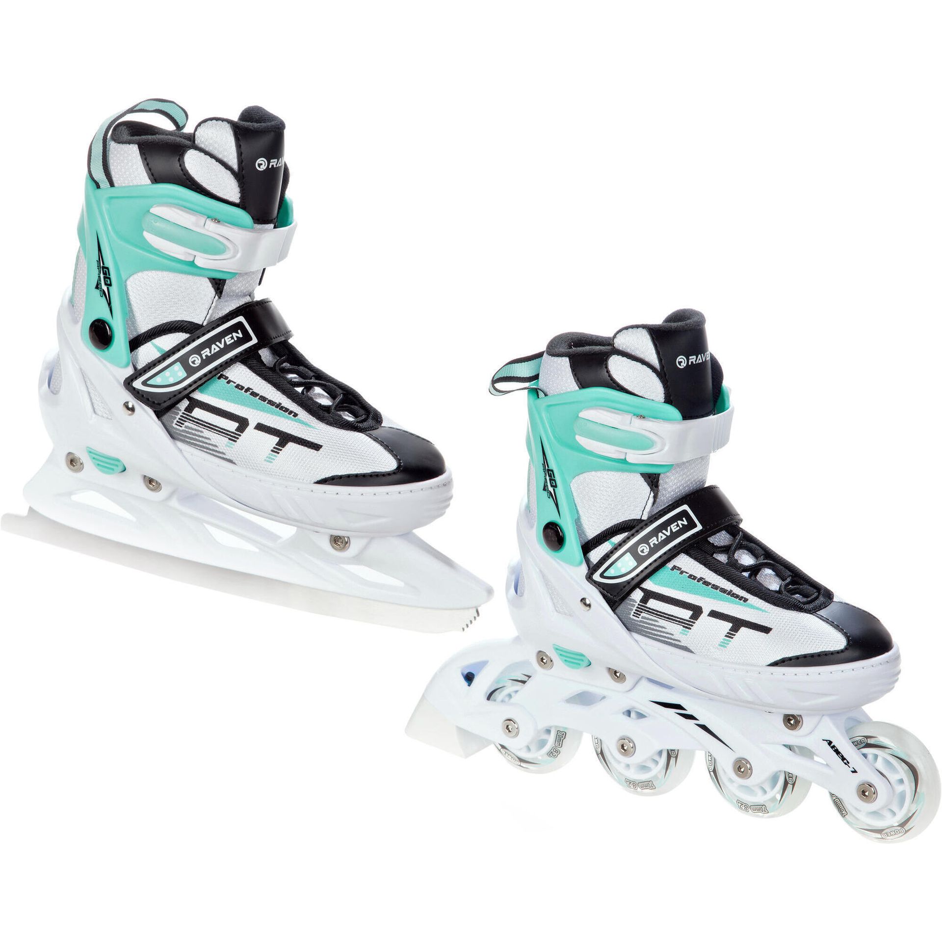 Rolki Łyżwy 2w1 Raven Profession White/Mint 31-35