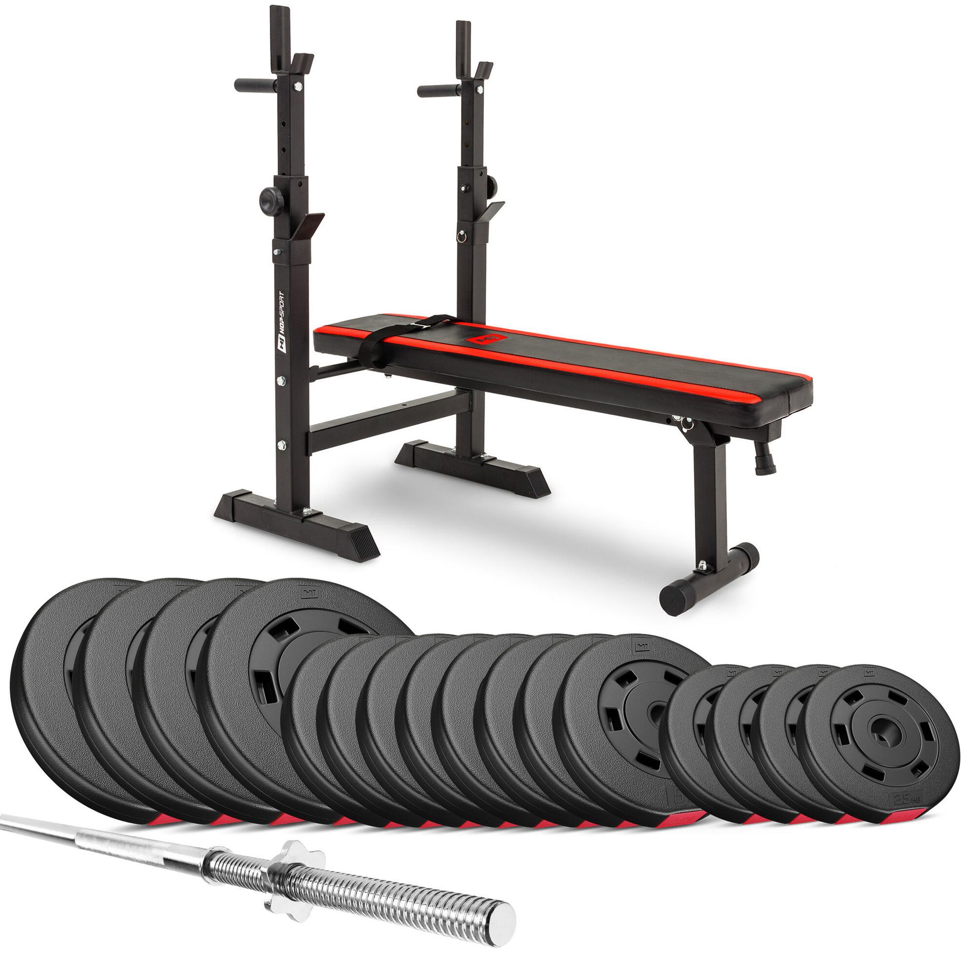 Hop-Sport Zestaw kulturystyczny Premium 99kg z ławką HS-1080 17352