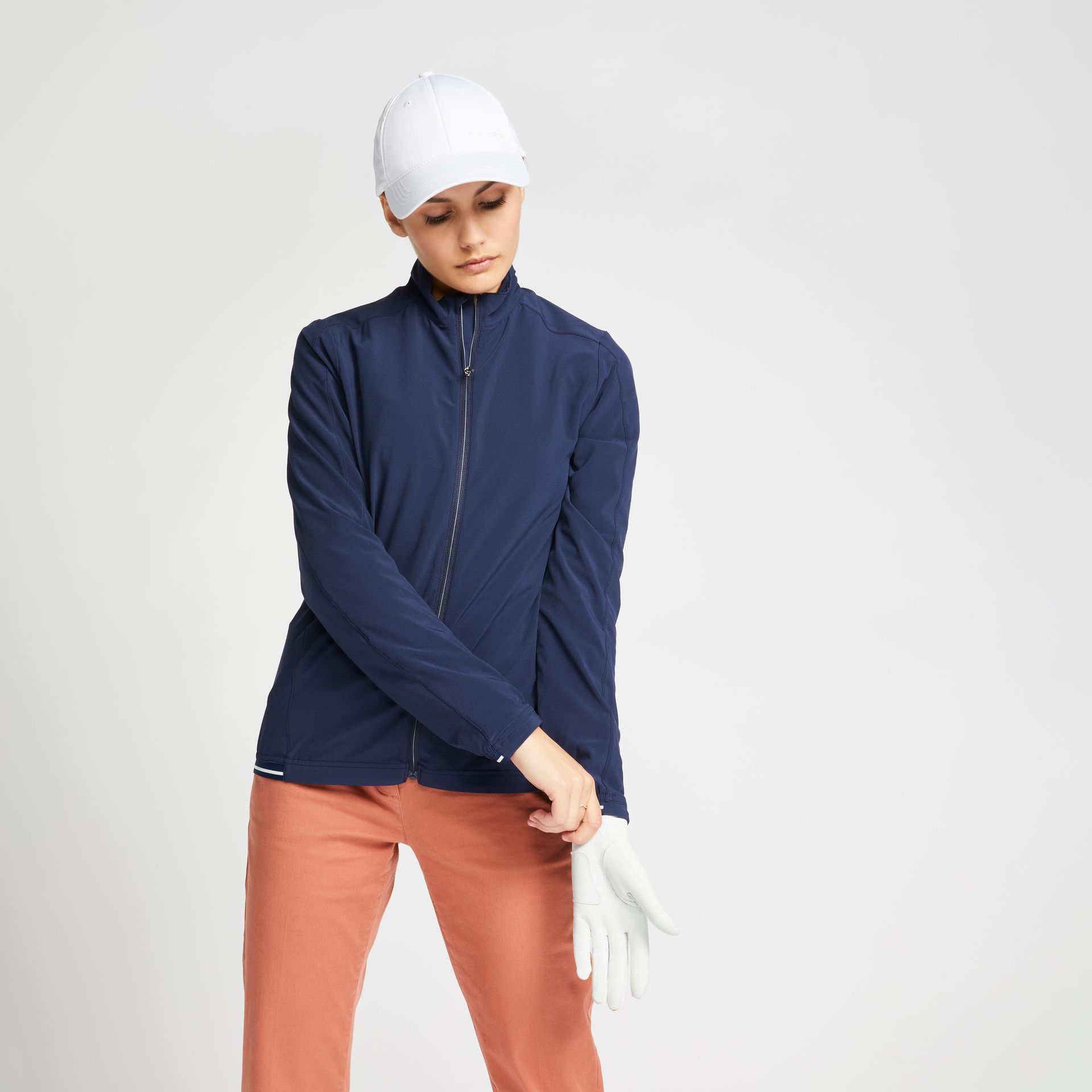 Bluza wiatroszczelna do golfa RW500 damska