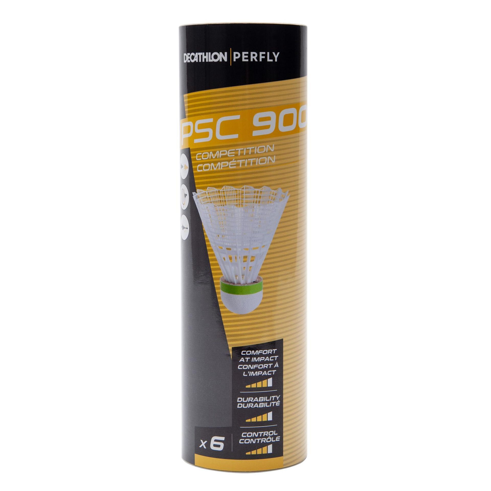 PERFLY Lotka plastikowa do badmintona PSC900 Średnia x6 Unisex