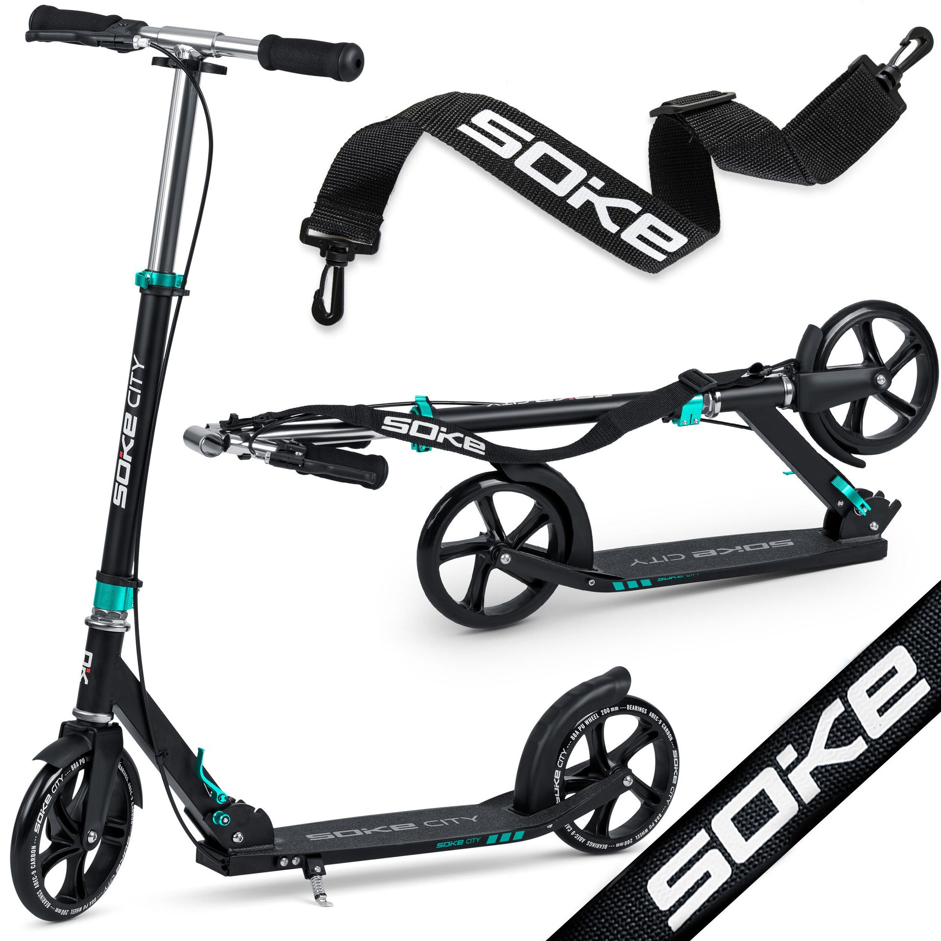 SOKE City czarno - turkusowa 1590