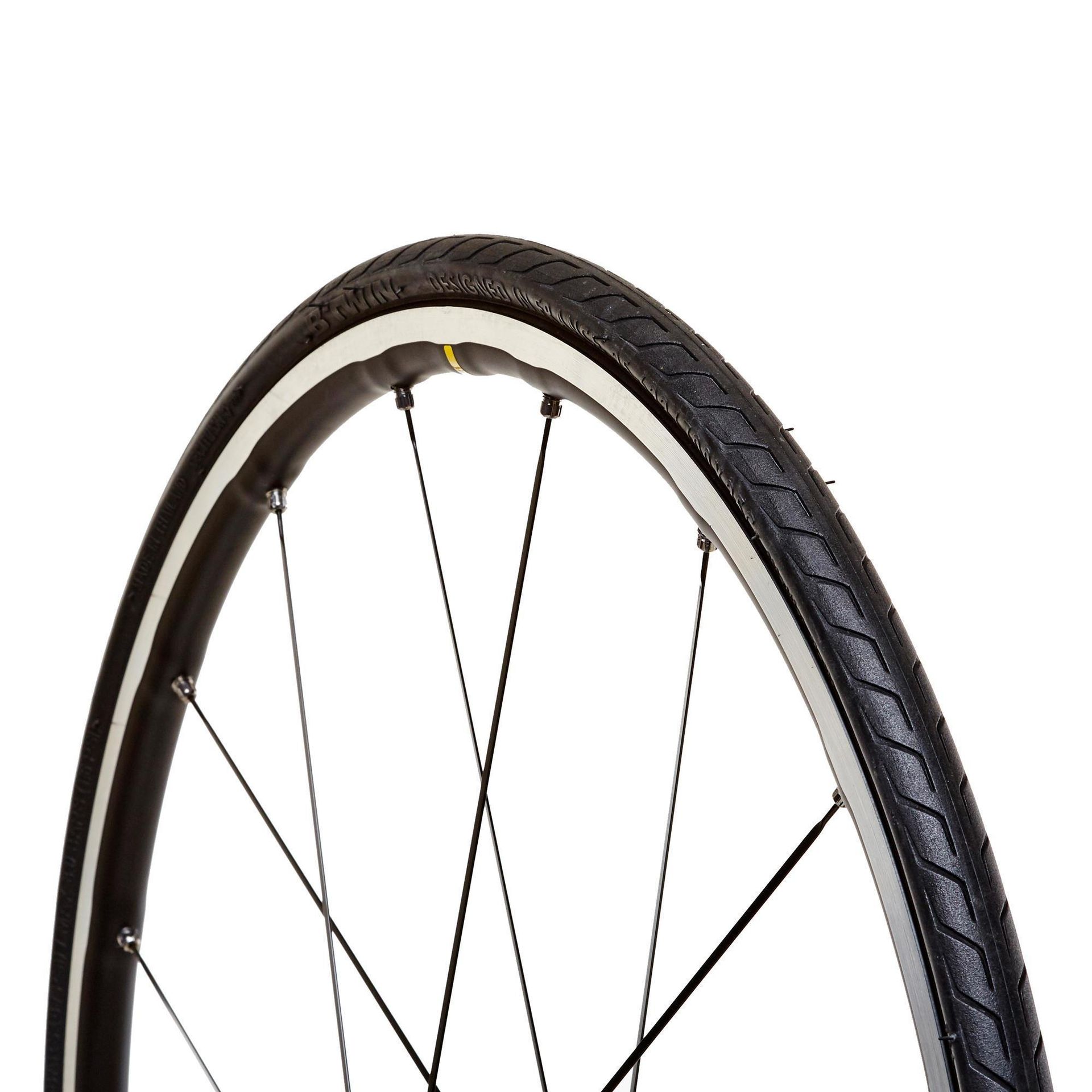 BTWIN Opona do roweru szosowego TRIBAN PROTECT 700 X 25 ze sztywną stopką/ETRTO 25-622 Unisex