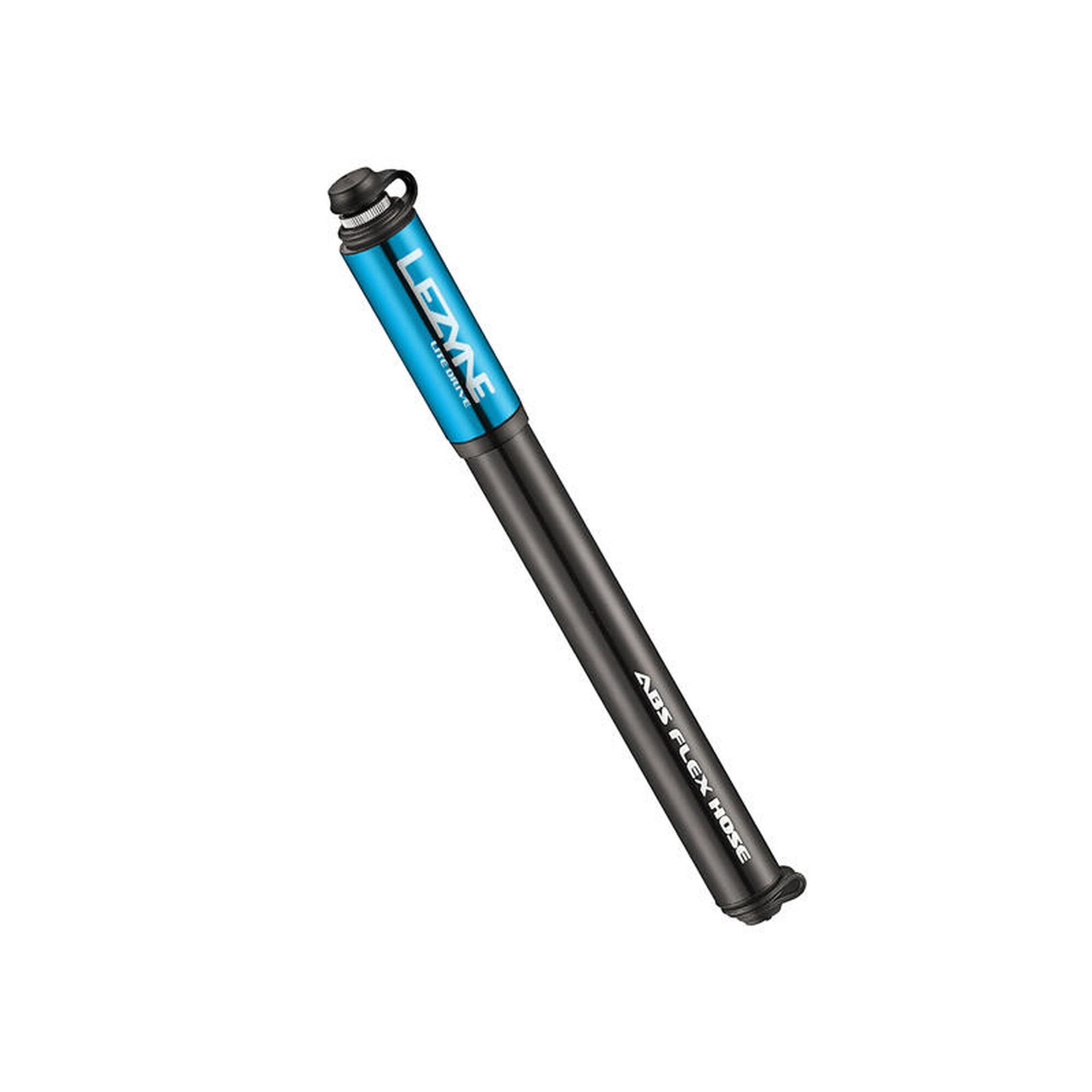 LEZYNE Pompka ręczna LITE DRIVE HP M ABS 160psi dł.średnia 216mm niebieska (NEW) A-LZN-1-MP-LTDR-V1M10