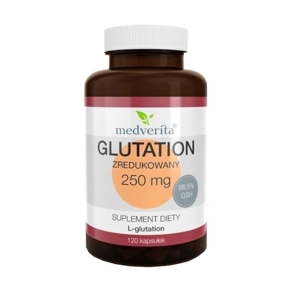 Glutation Zredukowany 250mg MEDVERITA 120 kaps