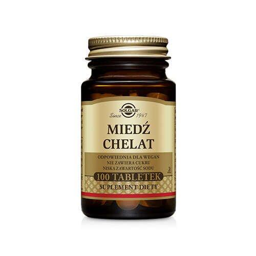 Solgar Miedź chelat 100 tabletek