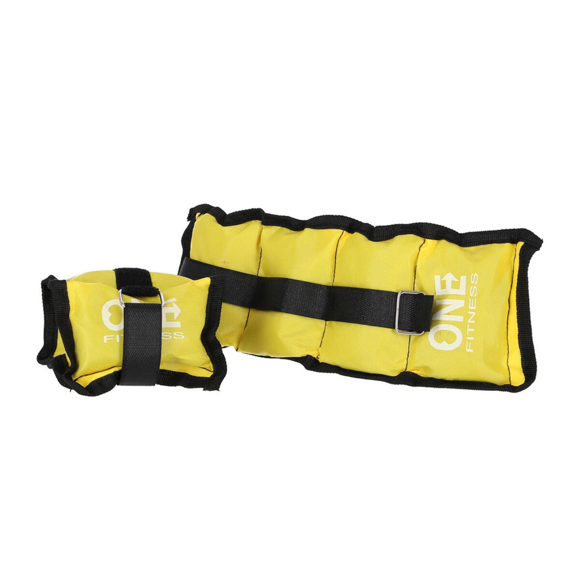 ONE FITNESS OBCIĄŻNIKI CIĘŻARKI NA NADGARSTKI I KOSTKI WW01 2X0.7KG ŻÓŁT ONE FITNESS