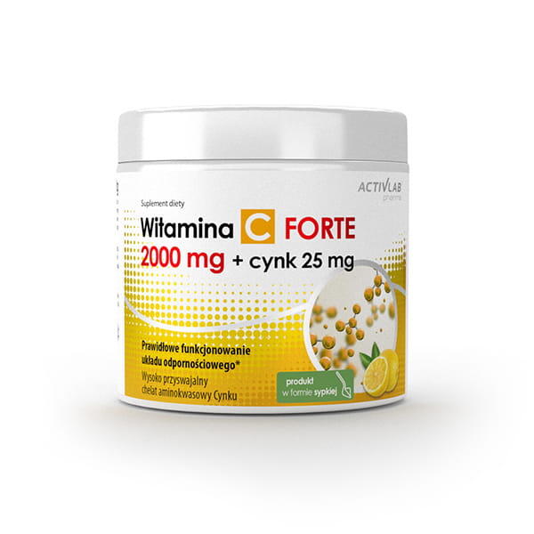Activlab Pharma Witamina C 2000 mg + Cynk 25 mg Forte, suplement diety, 500 g Duży wybór produktów | Dostawa kurierem DHL za 10.90zł !!!| Szybka wysyłka do 2 dni roboczych! | 3718741