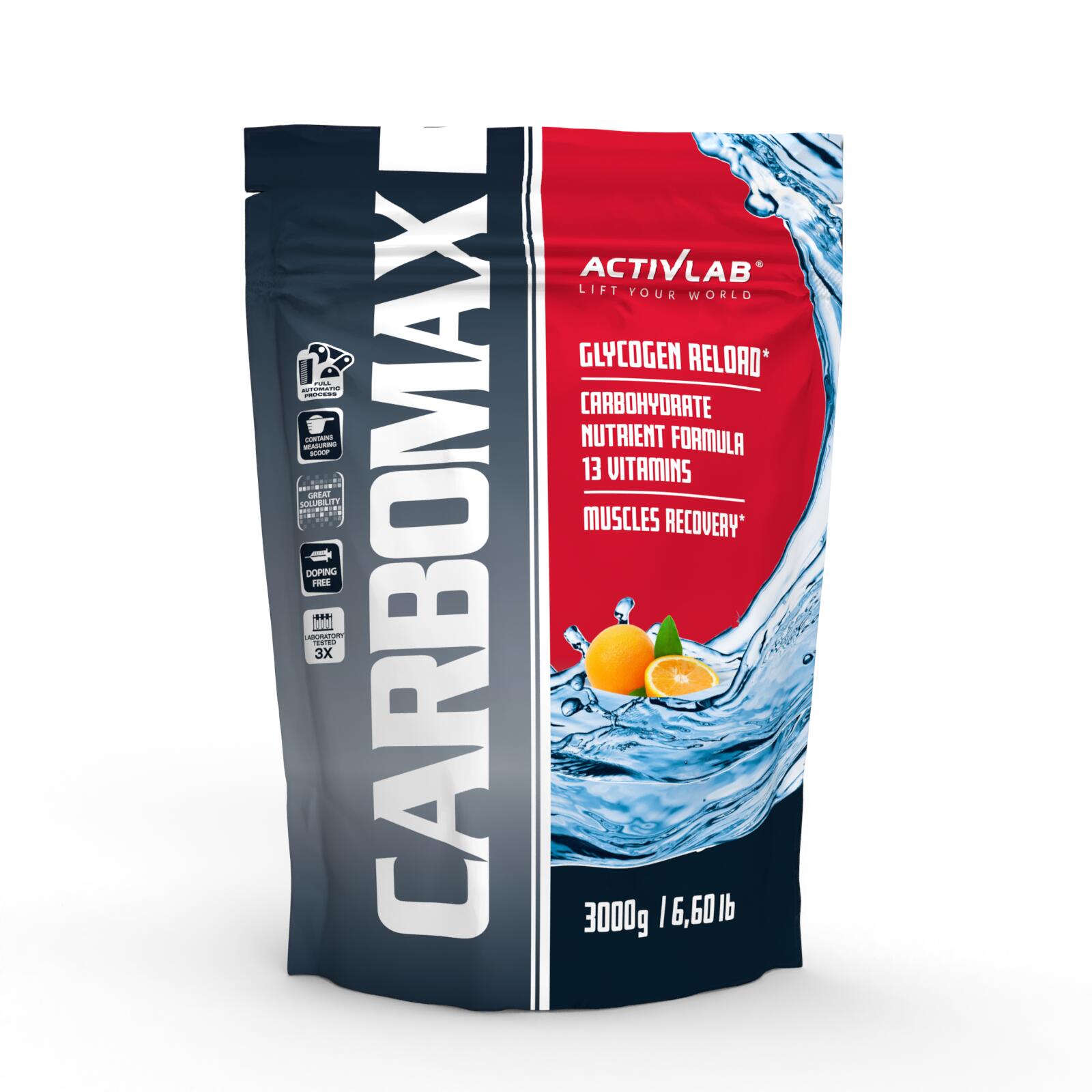 Activita Koncentrat węglowodanowy, Carbomax Energy Power, 3000 g, pomarańcza