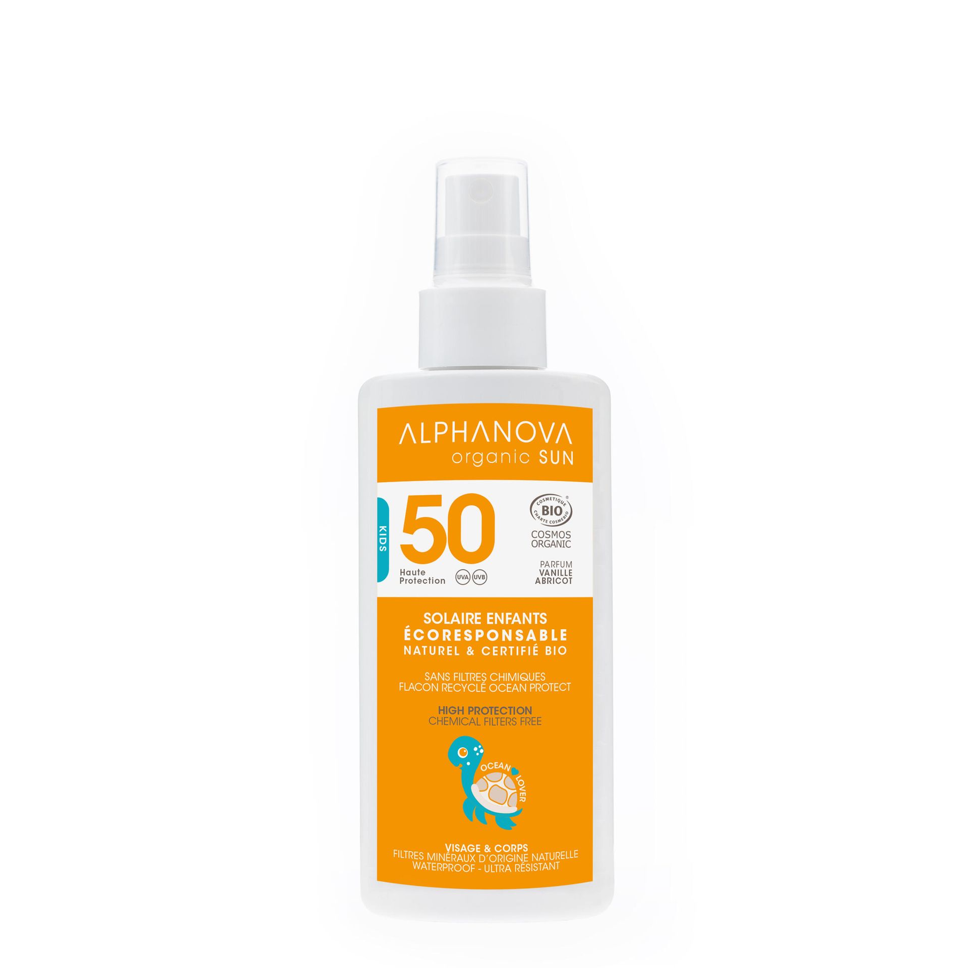 Alphanova Sun Bio spray przeciwsłoneczny dla dzieci SPF 50 125ml