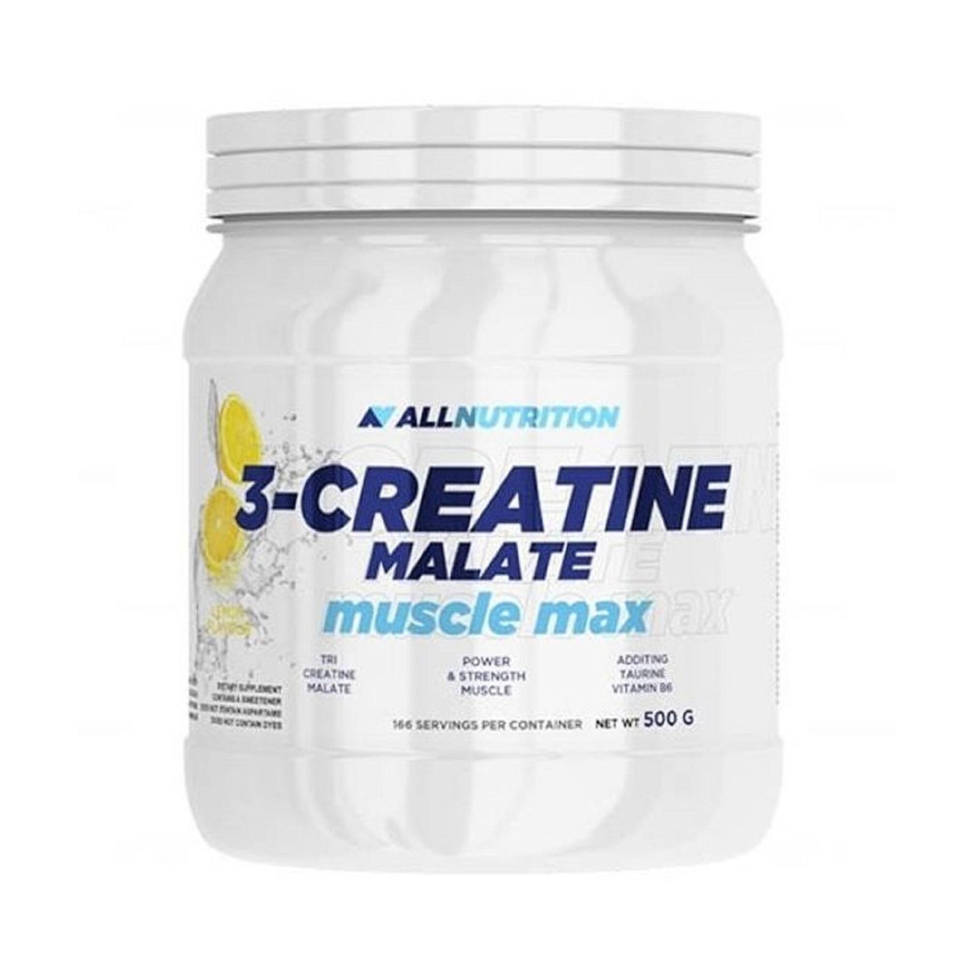 Allnutrition, 3-Creatine Malate, Muscle Max, smak cytrynowy, 500g