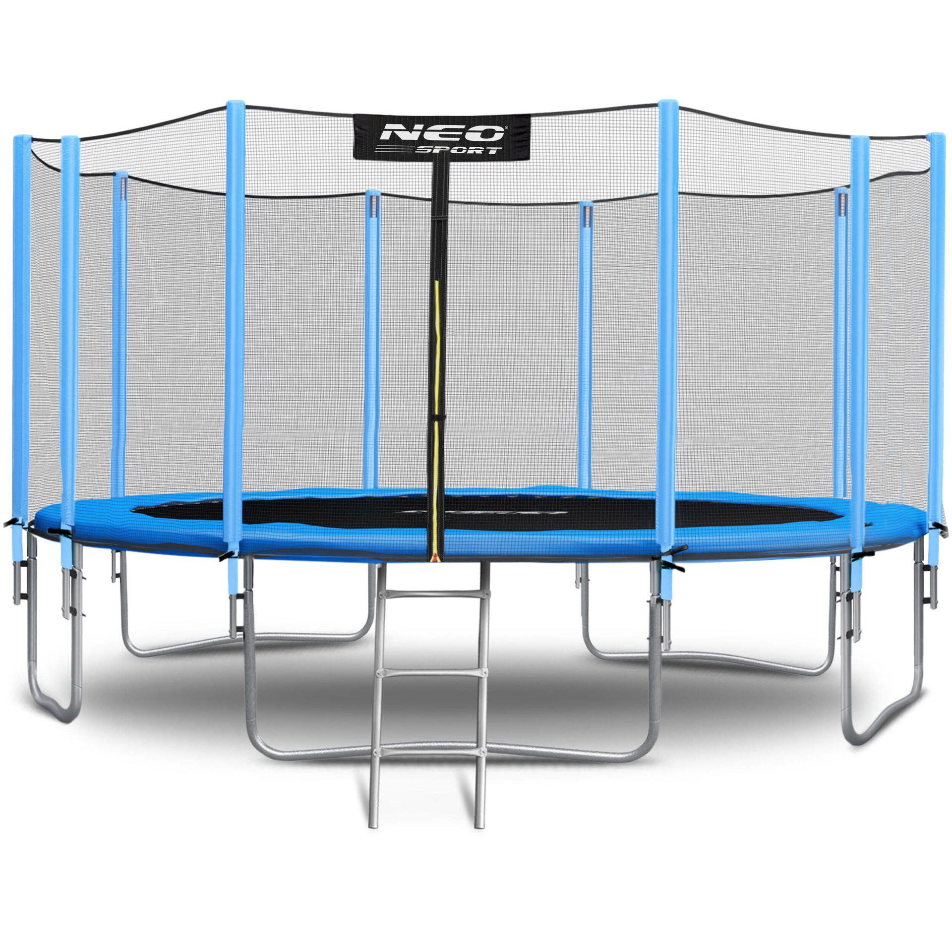 Neo-sport Trampolina ogrodowa 15ft/465cm z siatką zewnętrzną i drabinką