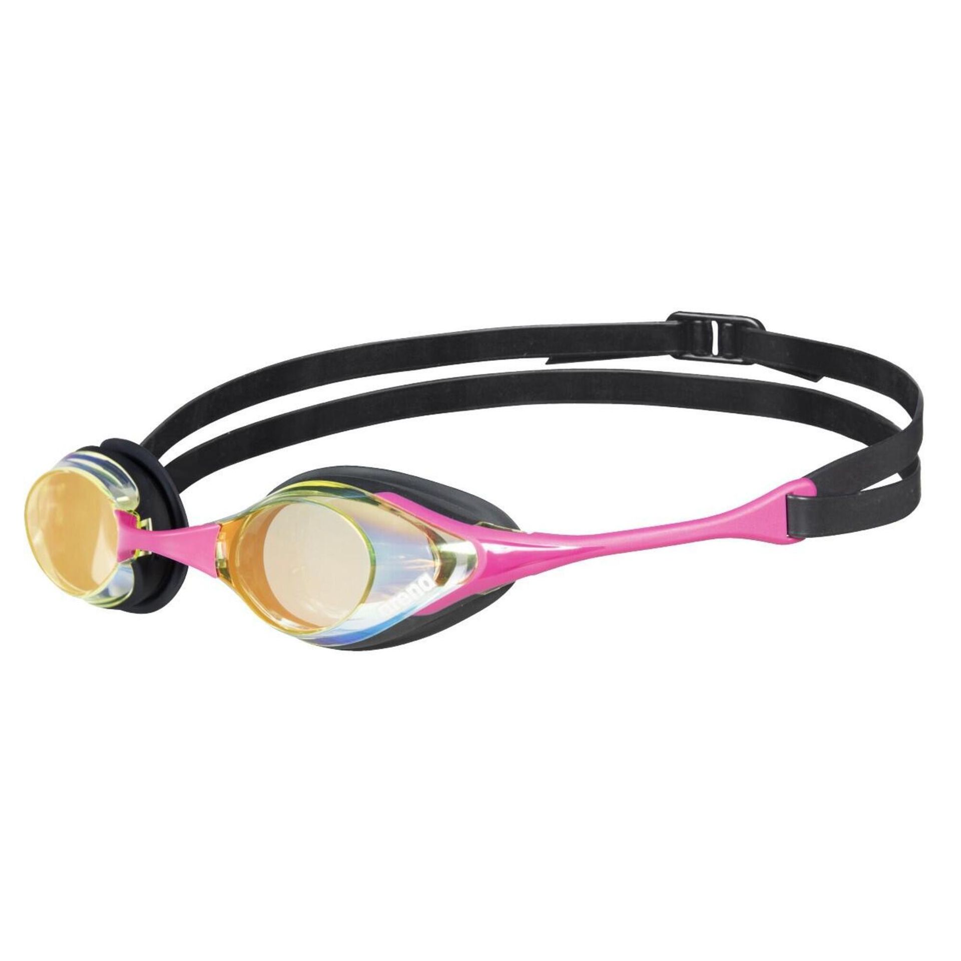 Arena Cobra Swipe Mirror Goggles, yellow copper/pink 2021 Okulary do pływania 4196-390-0