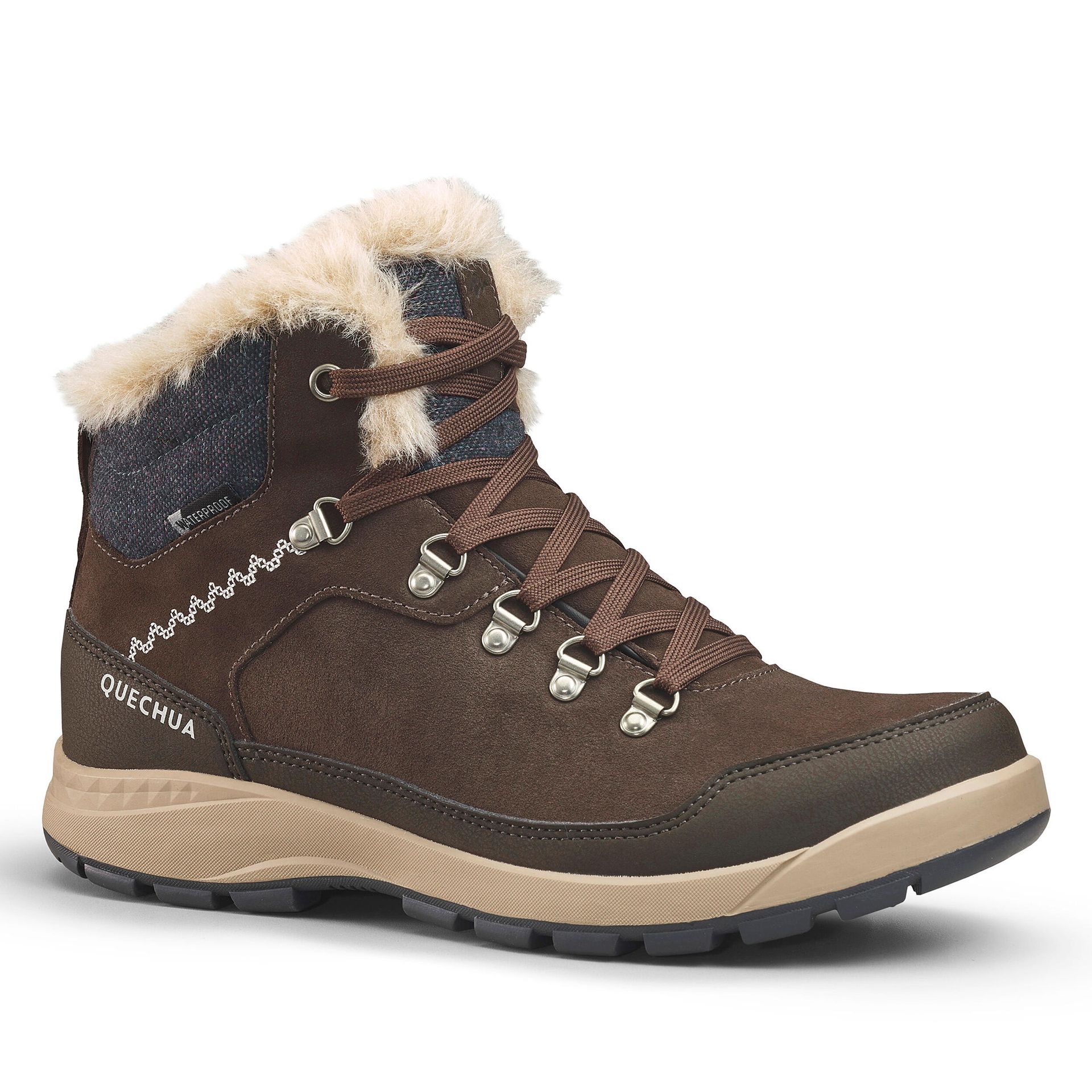 Buty turystyczne damskie Quechua SH500 X-Warm mid wodoodporne
