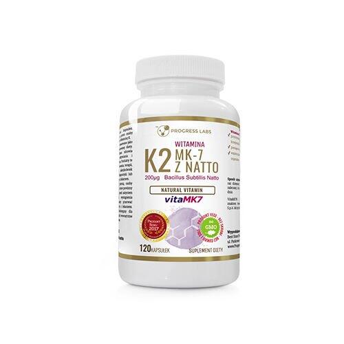 Progress Labs PROGRESS LABS, Witamina K2 vitaMK7 200 mcg, 120 kapsułek