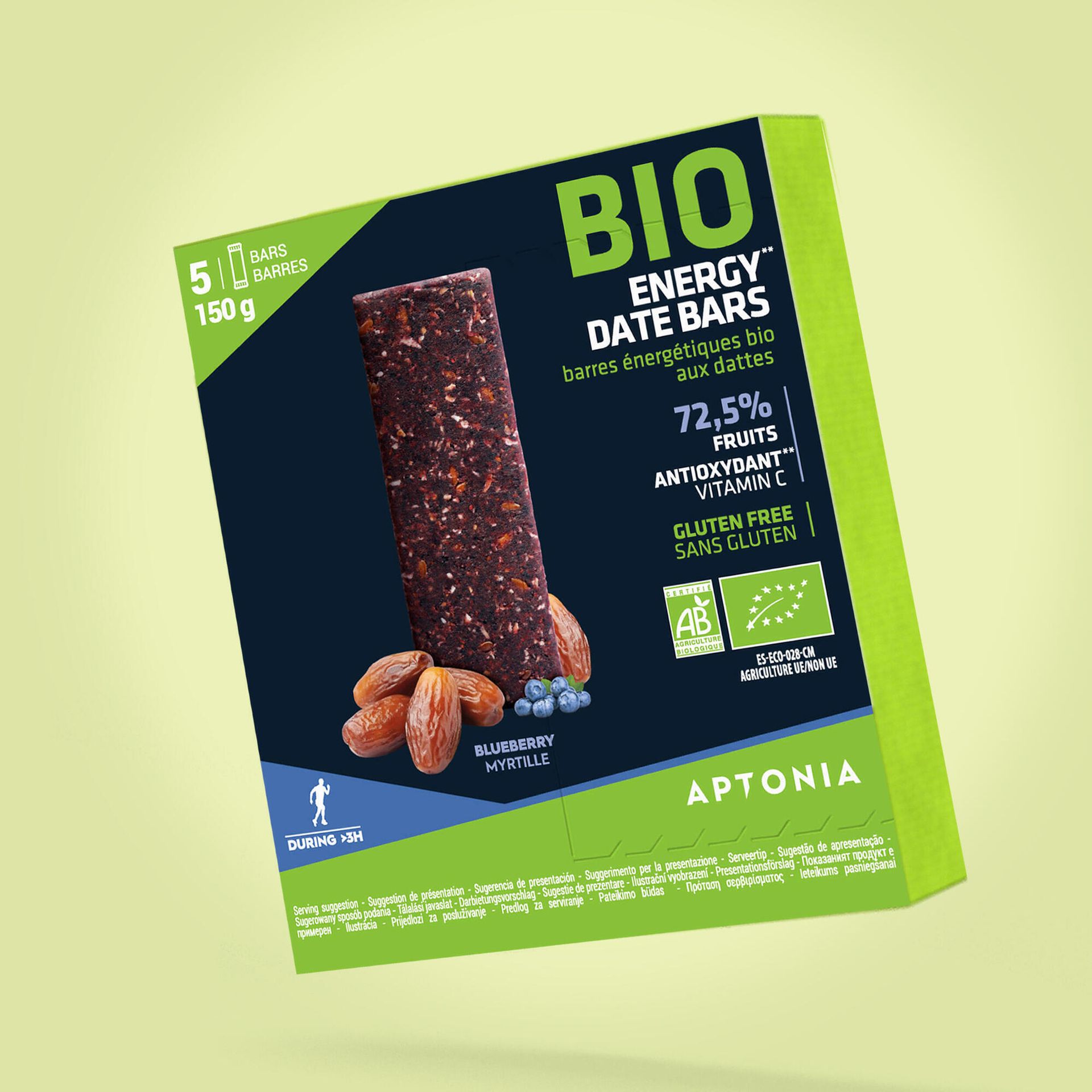 Organiczny i bezglutenowy baton Aptonia daktylowo-jagodowy