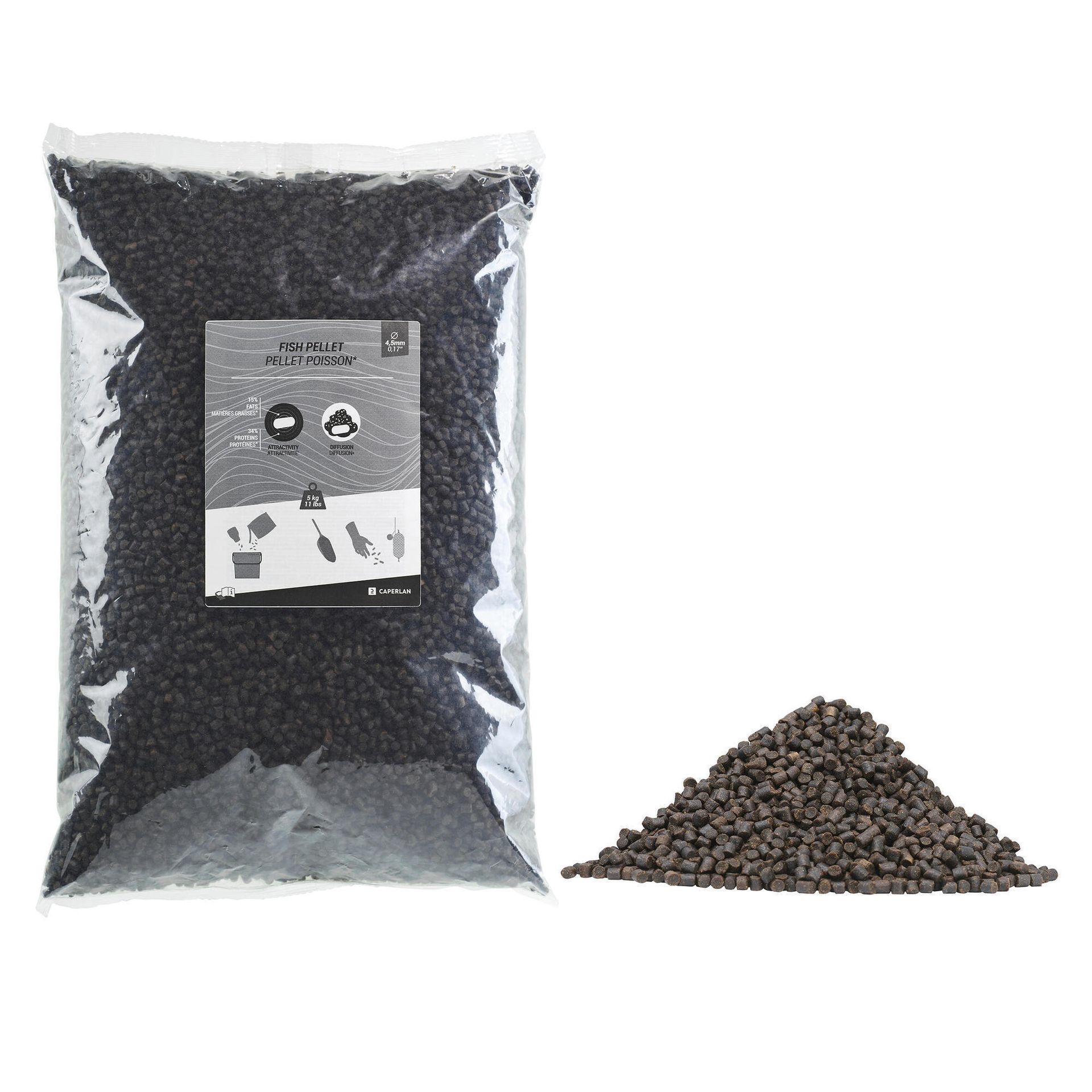 CAPERLAN Pellet 4,5 mm 5 kg ryba Unisex