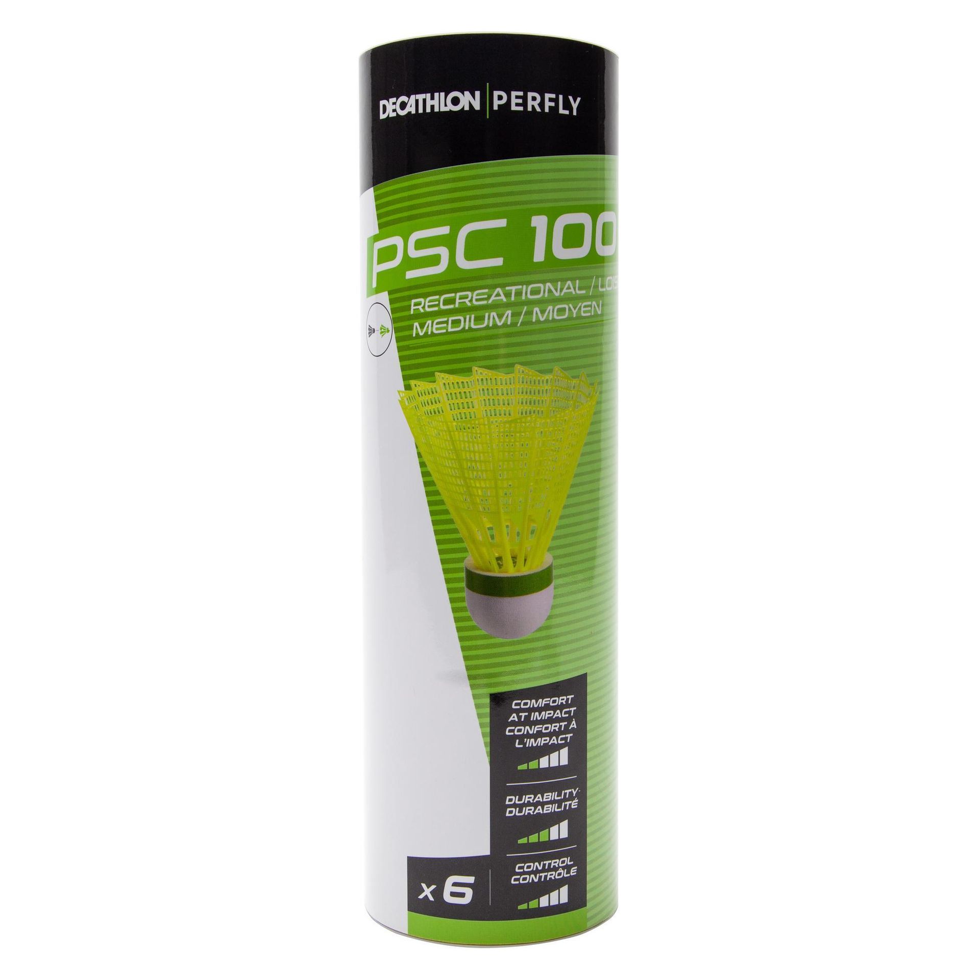 Lotka plastikowa do badmintona Perfly PSC 100 Medium 6 sztuk