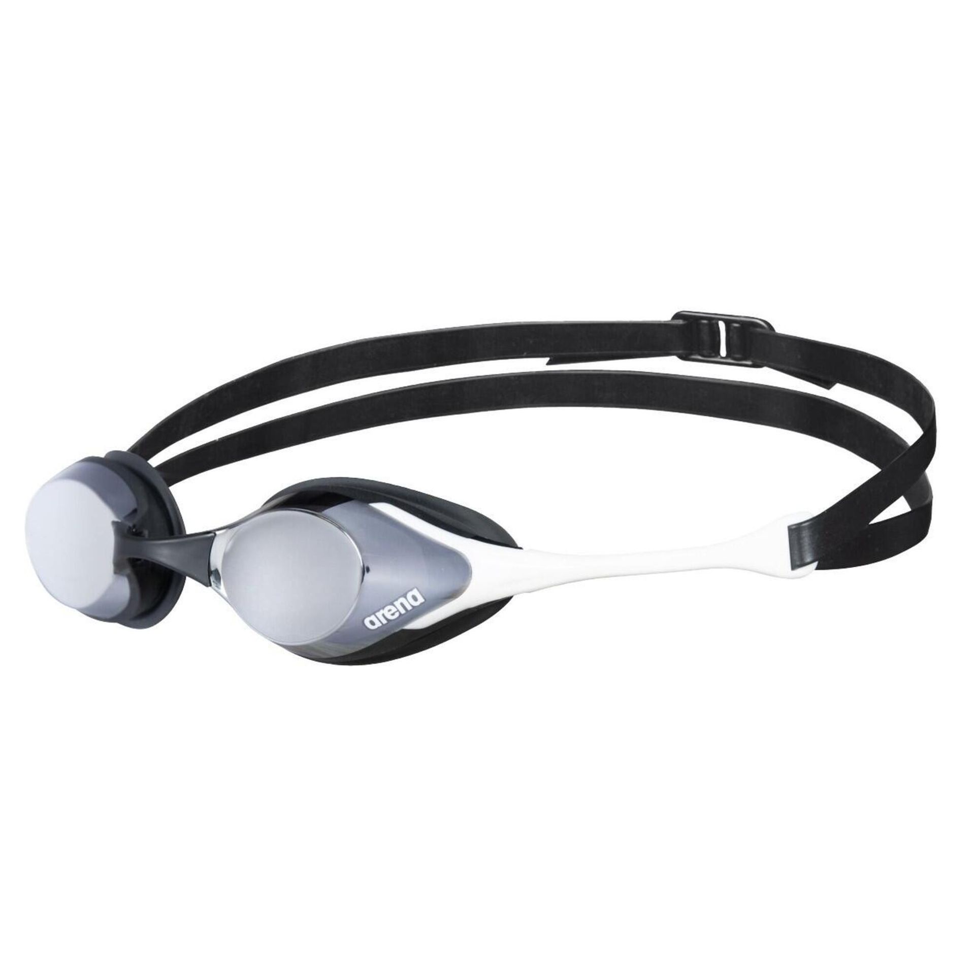 Arena Cobra Swipe Mirror Goggles, silver/white 2021 Okulary do pływania 4196-510-0