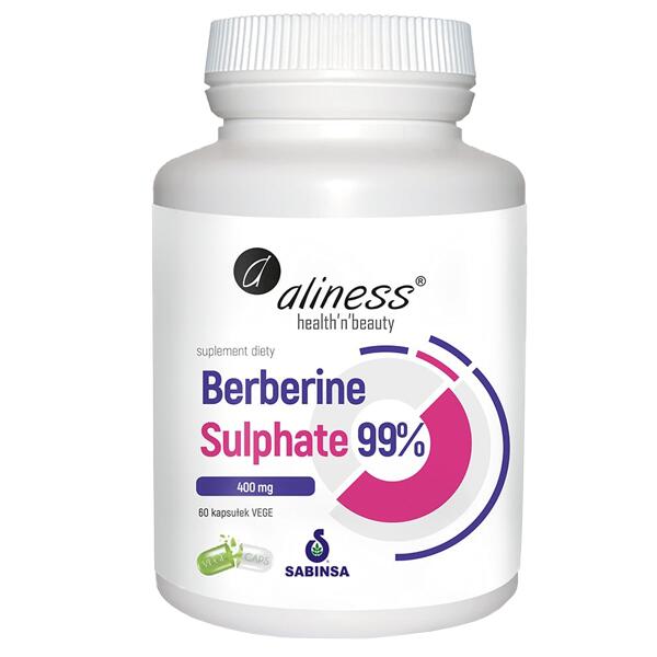 Aliness Berberine Sulphate 99% 400 mg 60 kapsułek vege