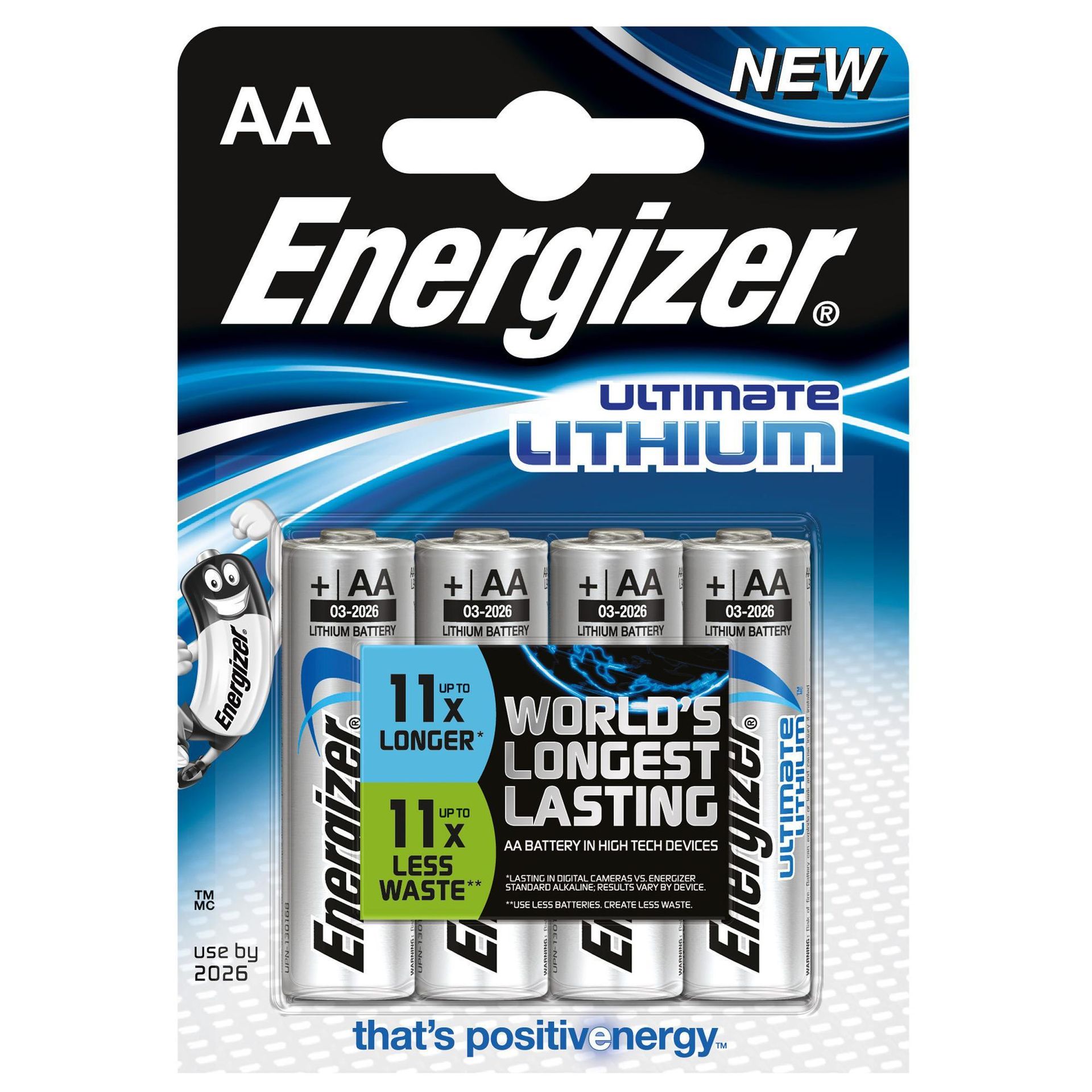 Energizer 4 x bateria foto litowa L91 Ultimate Lithium R6 AA