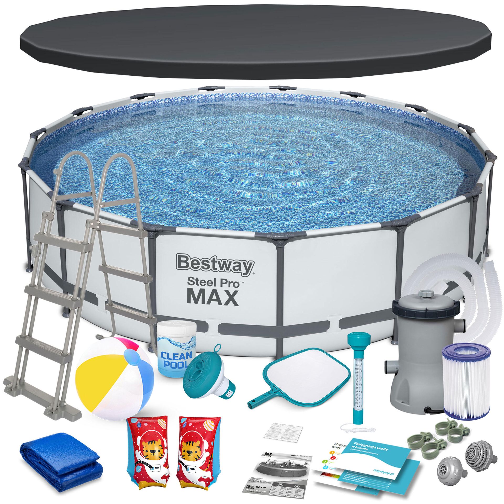 Bestway Basen stelażowy 457x122 cm, Global 17w1, 56488