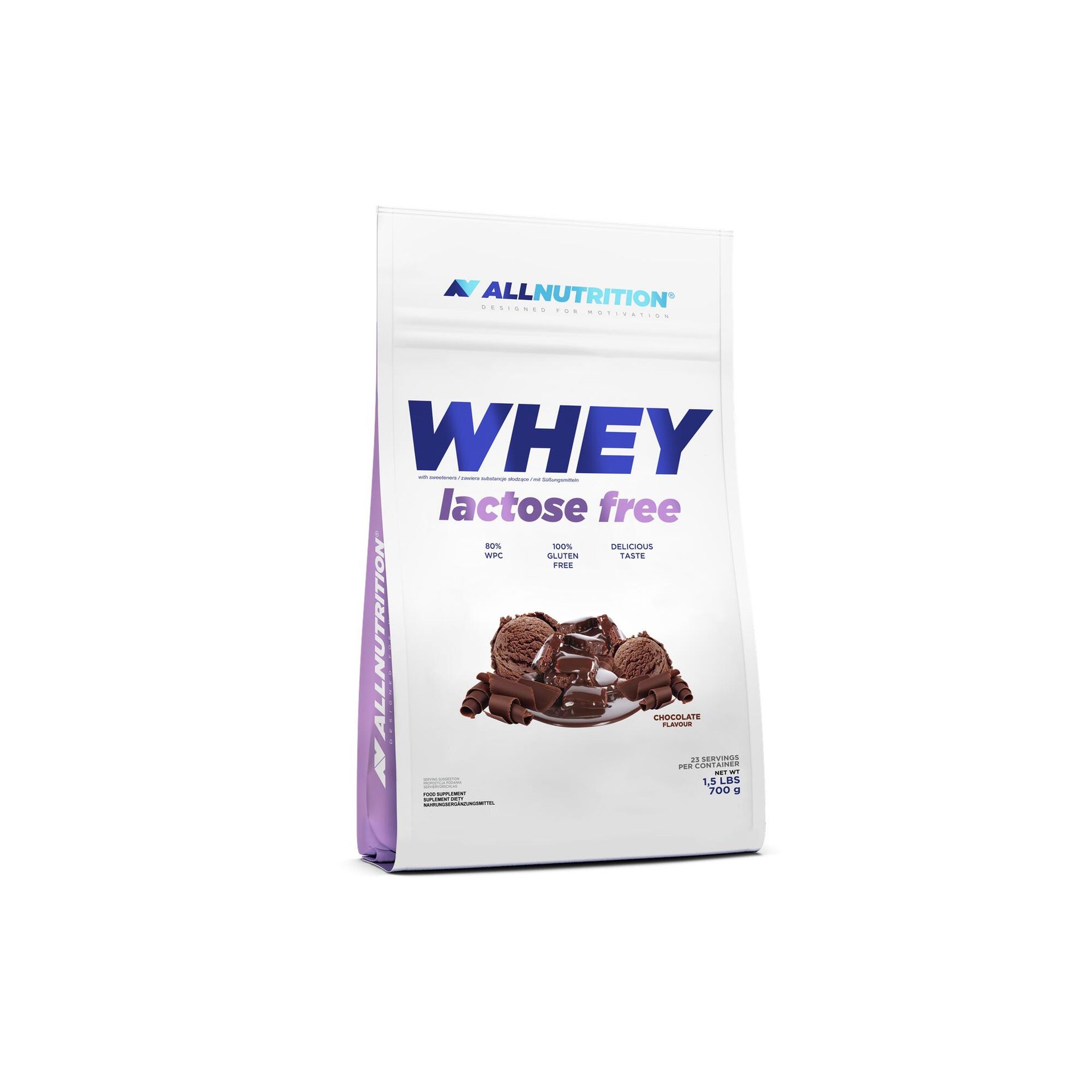 Allnutrition Whey Lactose Free 700 g czekolada